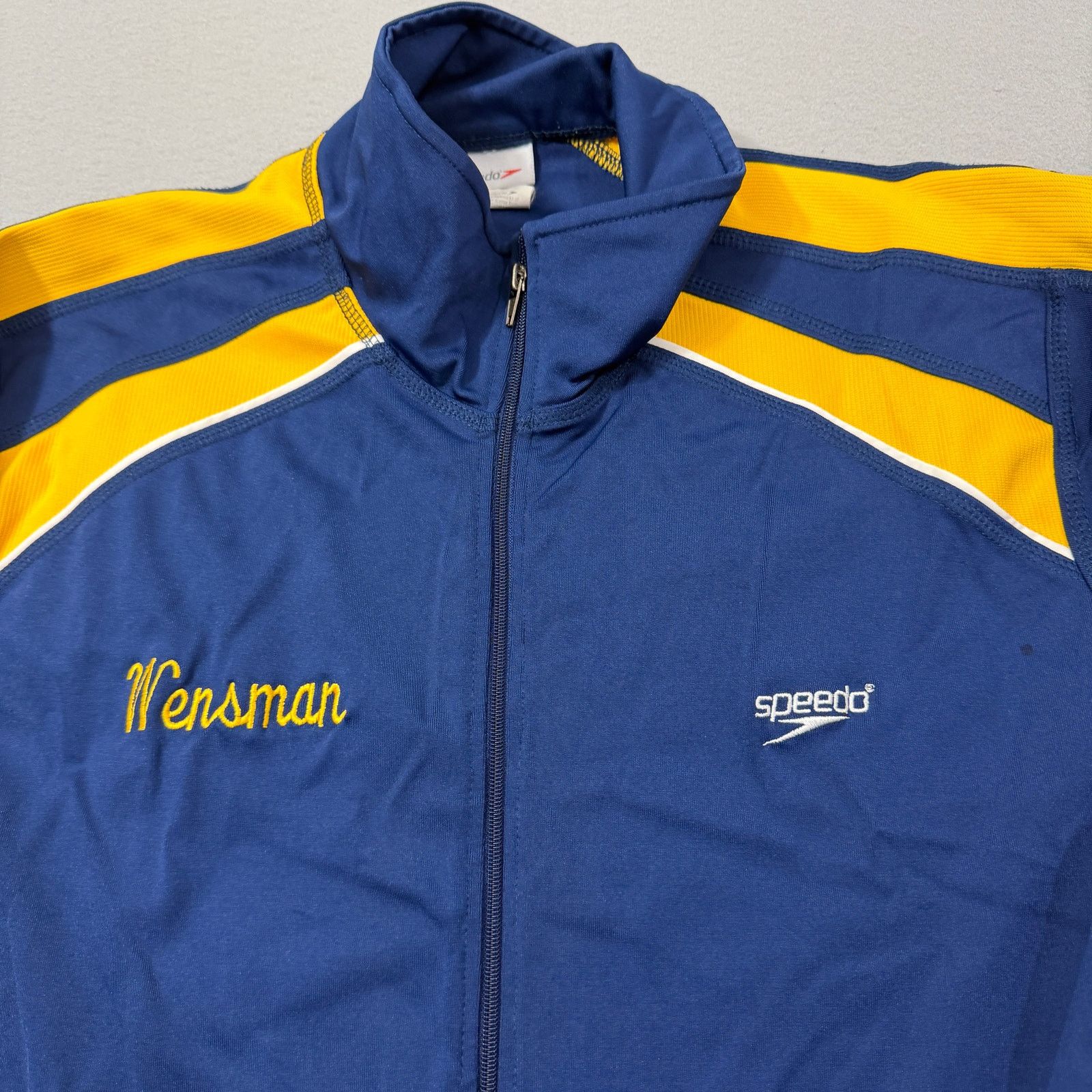 Speedo Vintage Speedo Michigan Wolverines Jacket Men's Medium Blue Size US M / EU 48-50 / 2 - 3 Thumbnail