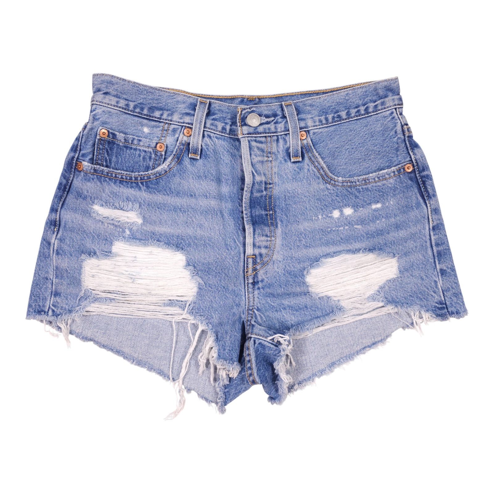 Levi's Levi’s 501 High Rise Med Wash Denim Shorts Sz 28 Size 28" / US 6 / IT 42 - 1 Thumbnail