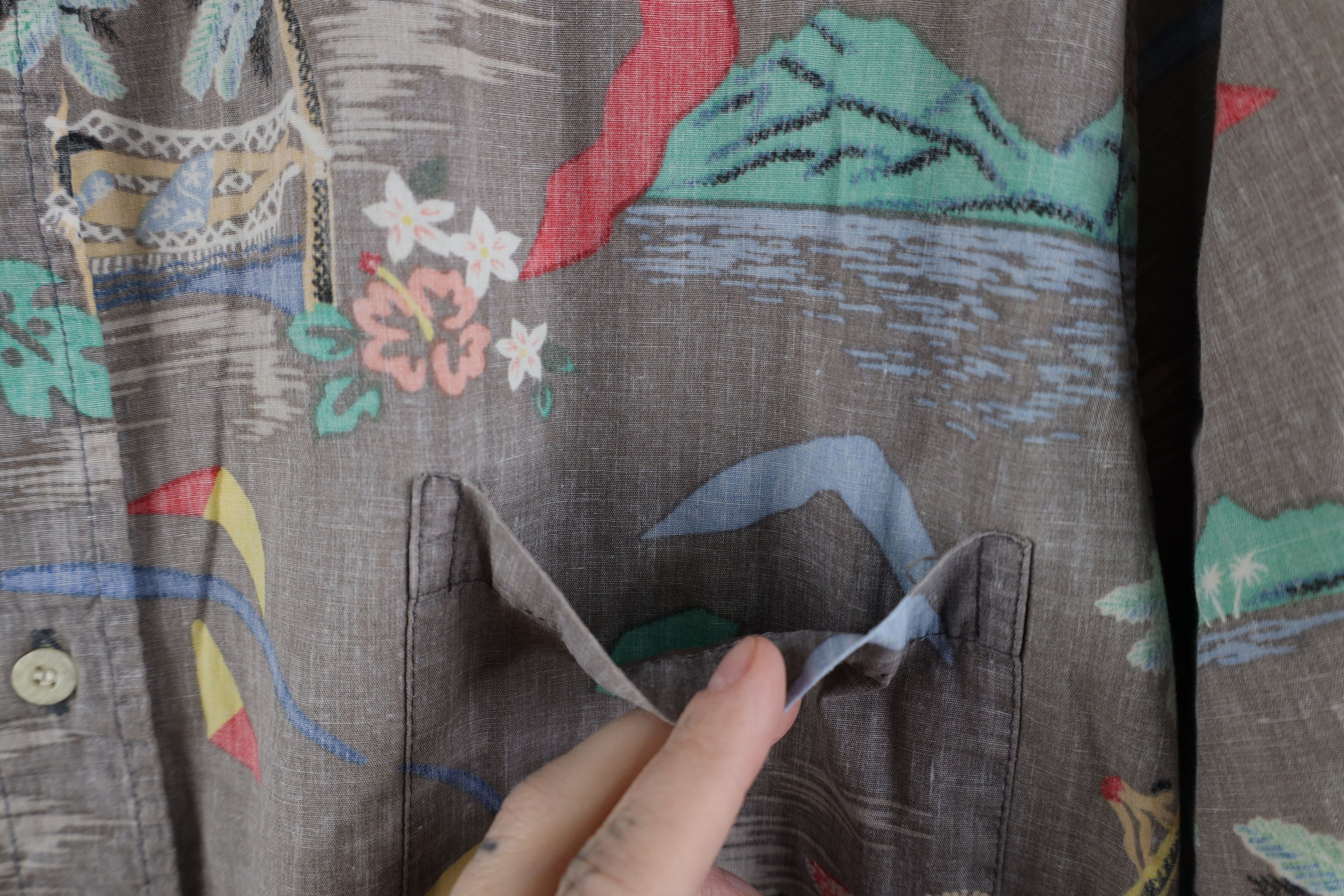 Reyn Spooner × Vintage Vintage 90s Reyn Spooner Print Hawaiian Button Shirt USA Size US L / EU 52-54 / 3 - 7 Thumbnail