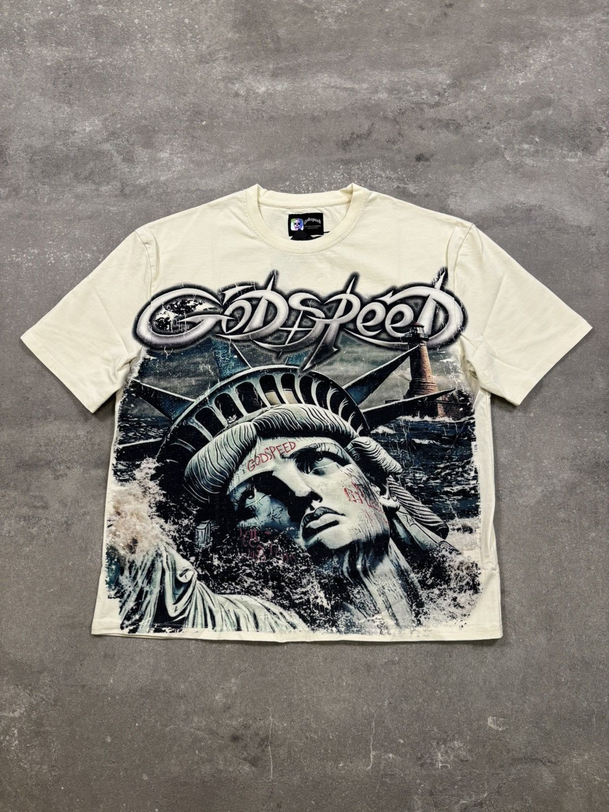 Godspeed Godspeed Sunken Liberty Tee, Bone Size US XL / EU 56 / 4 - 1 Thumbnail