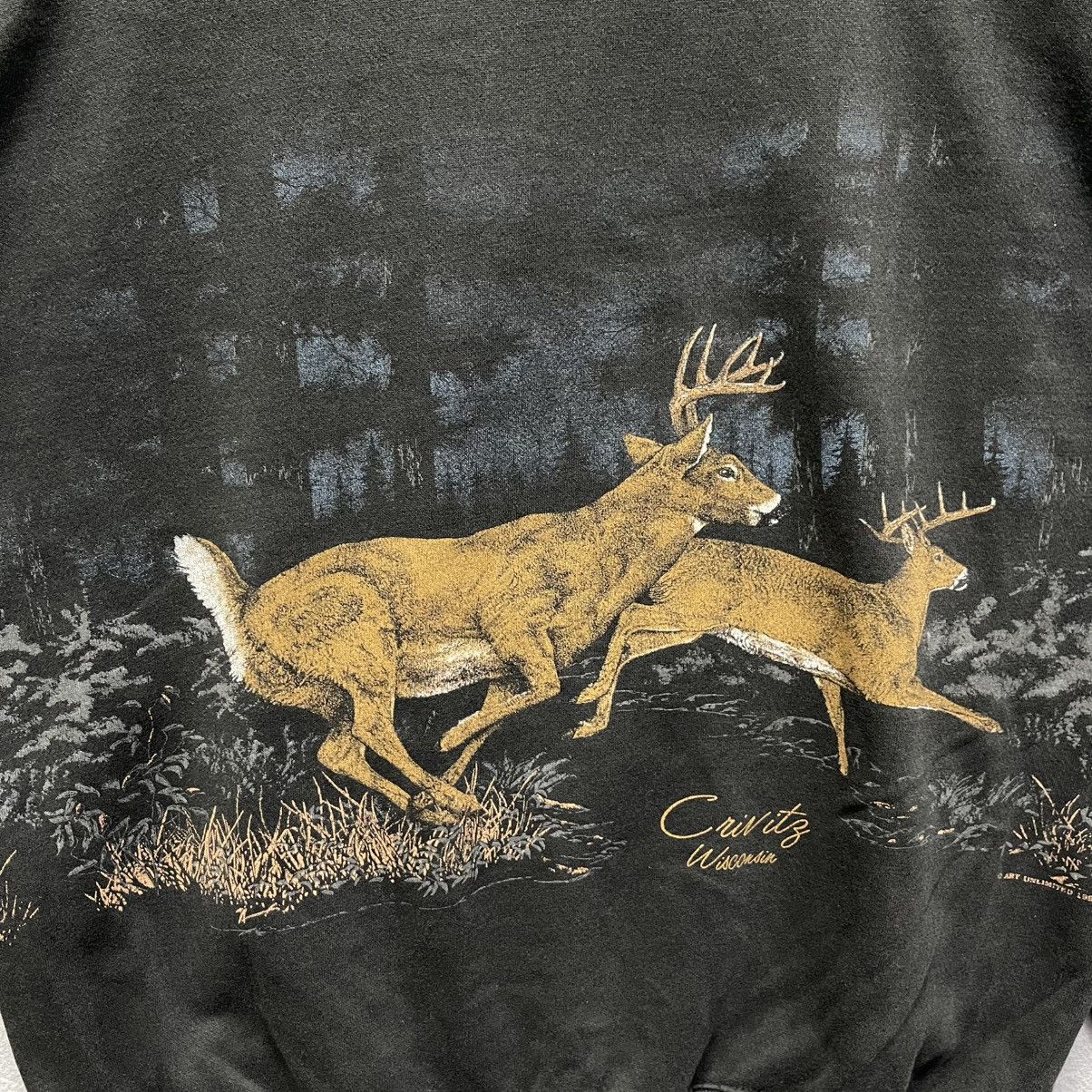 Vintage Vintage AU Sportswear Deer Graphic Crewneck Sweatshirt Size US L / EU 52-54 / 3 - 3 Thumbnail
