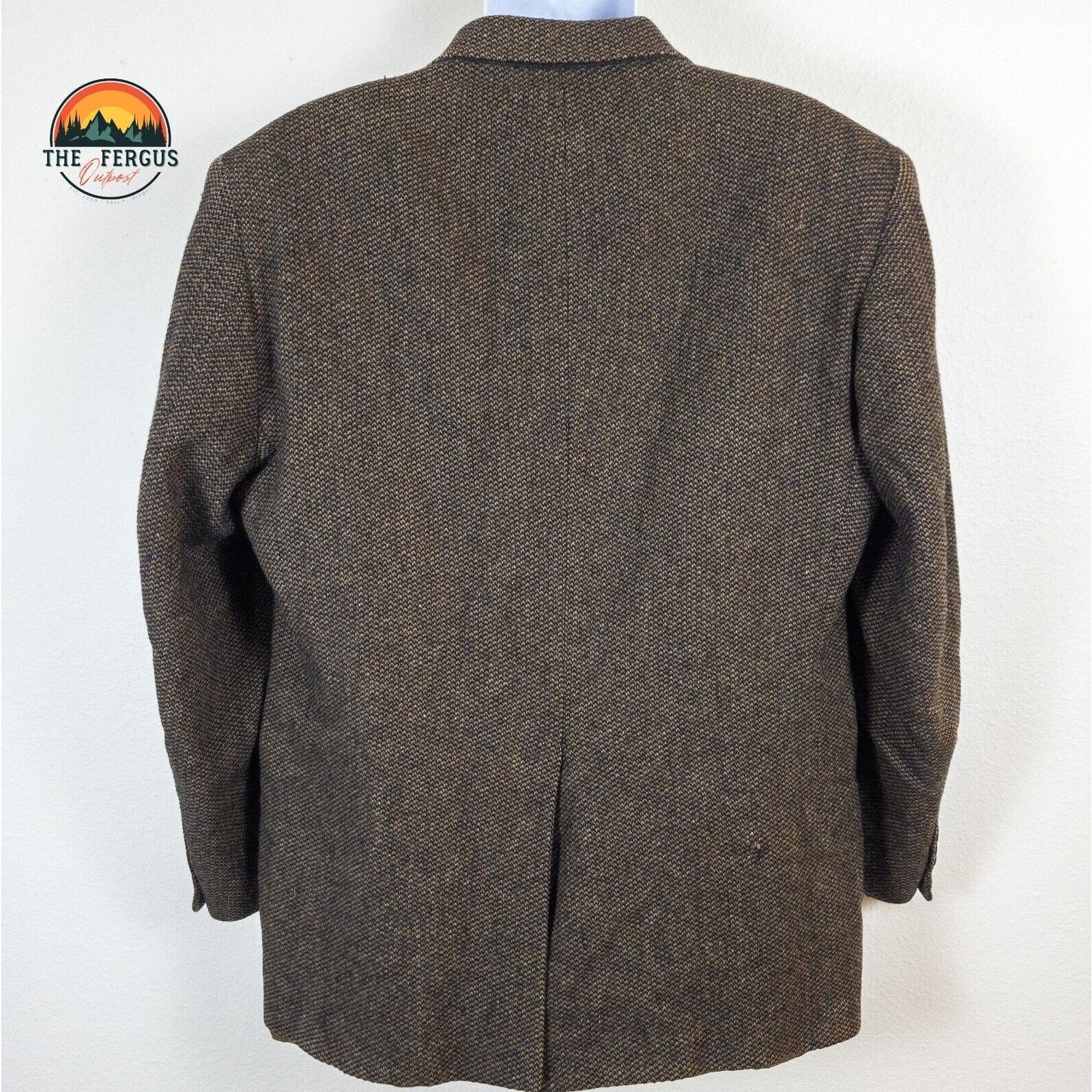 Other American Trend Lambs Wool Herringbone Sport Coat Men 42R USA Size 42R - 3 Thumbnail