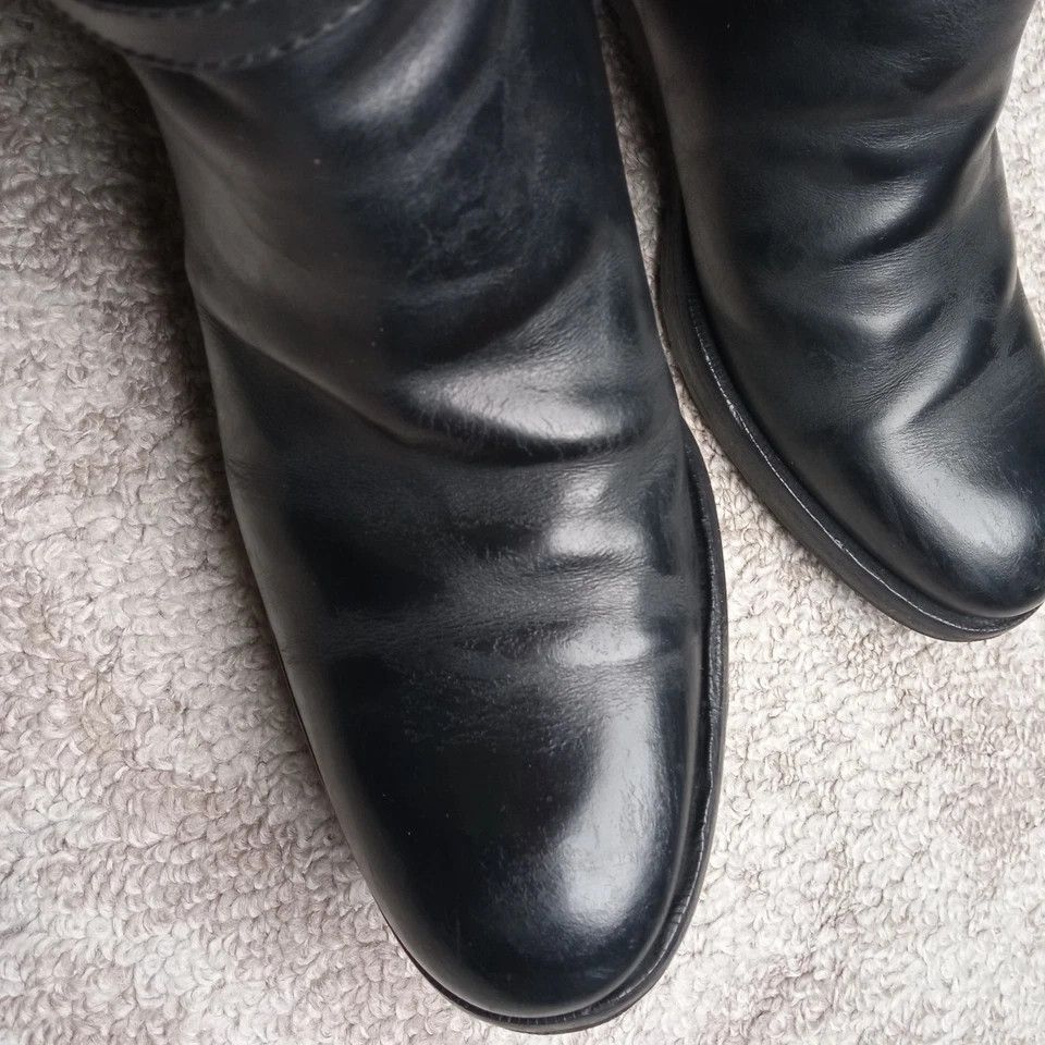 Gucci Black Leather Riding Boots with G Strap Size US 7 / IT 37 - 17 Thumbnail