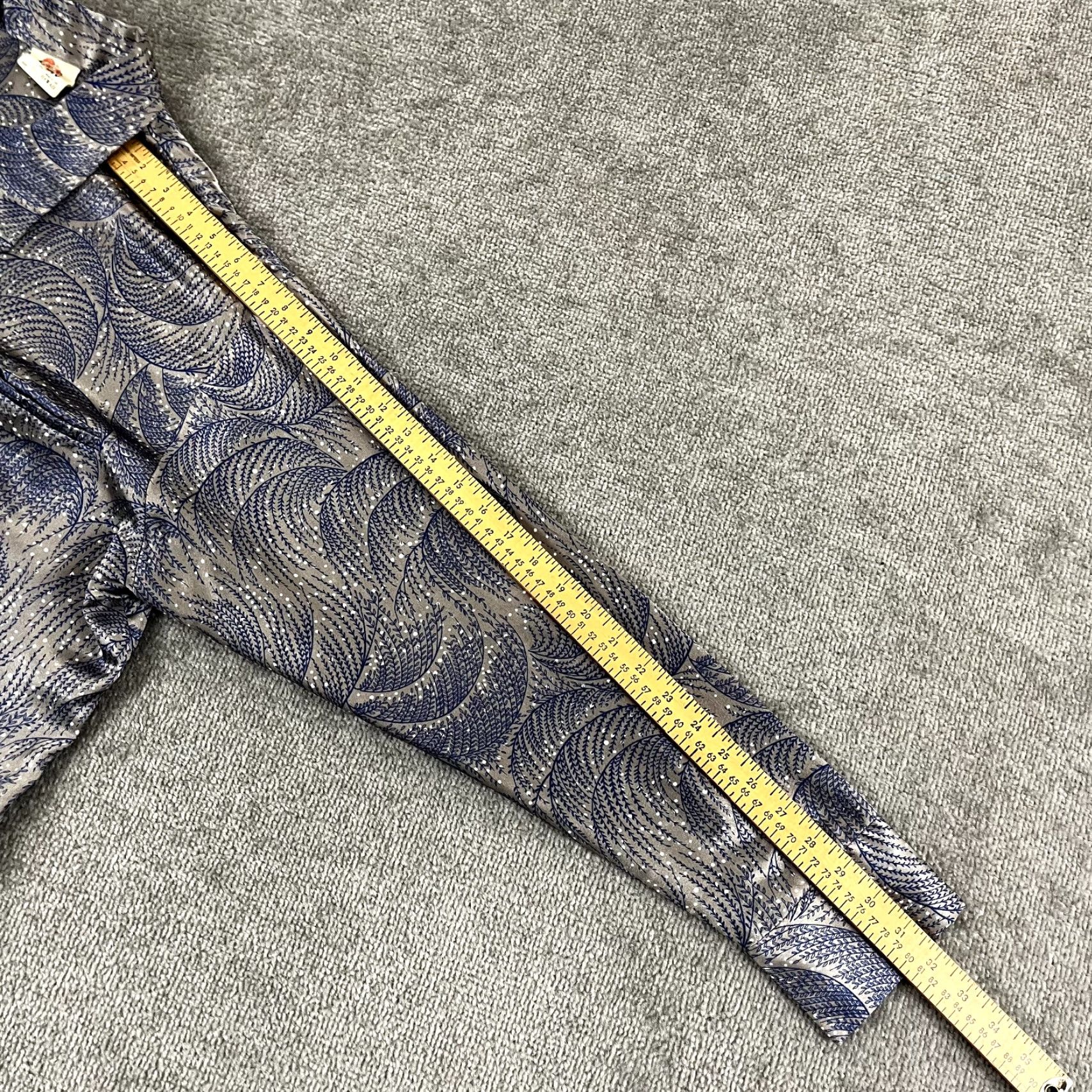 Vintage VINTAGE HOLO HOLO Shirt Mens Extra Large Blue Silver Abstract Floral Hawaiian Button Up Size US XL / EU 56 / 4 - 7 Thumbnail