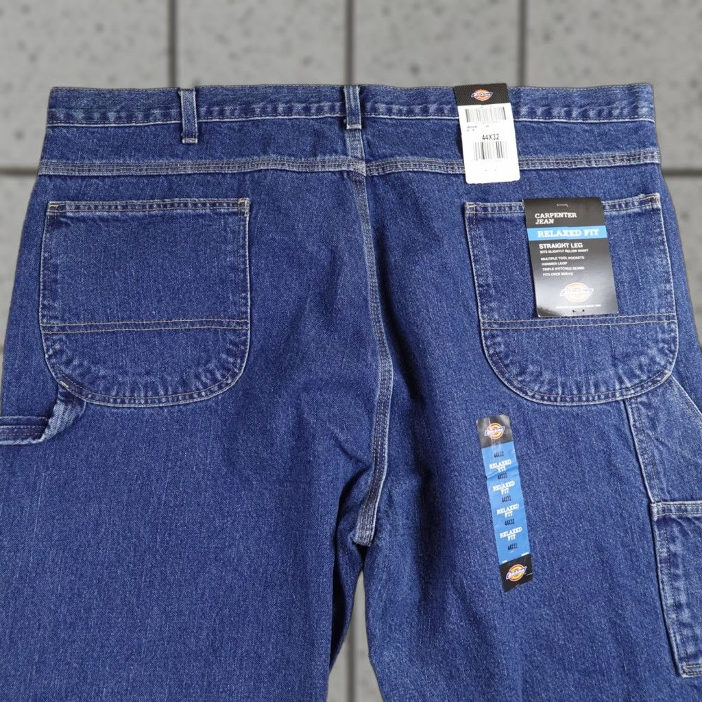 Dickies Dickies Jeans Mens 44X32 Dark Blue Denim Cargo Work Pants Carpenter Utility Jeans Regular Straight Men XS? Size US 44 / EU 60 - 1 Thumbnail