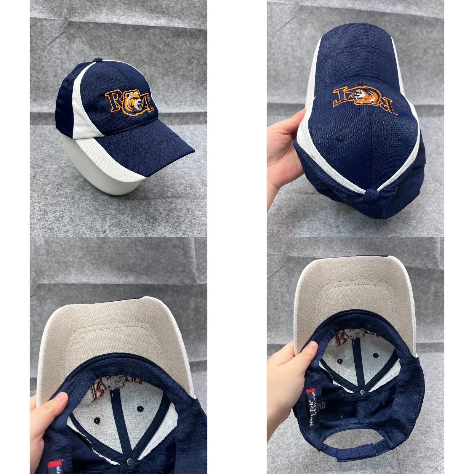 Vintage Sport-Tek Hat Cap Strap Back Adult One Size Blue Nylon Blend RockTop Rocks Baseball Cap Mens Size US M / EU 48-50 / 2 - 8 Thumbnail