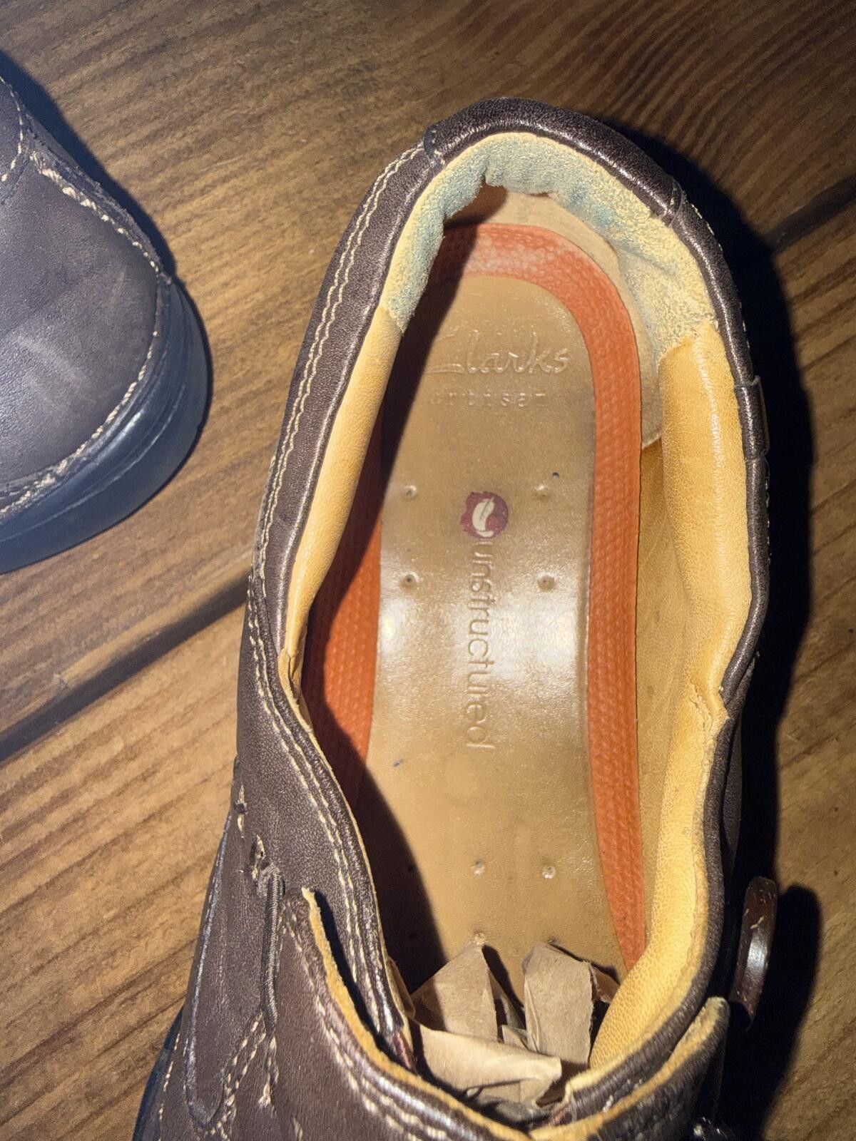 Clarks Brown Leather Casual Slip-On Shoes Size US 7.5 / IT 37.5 - 4 Thumbnail