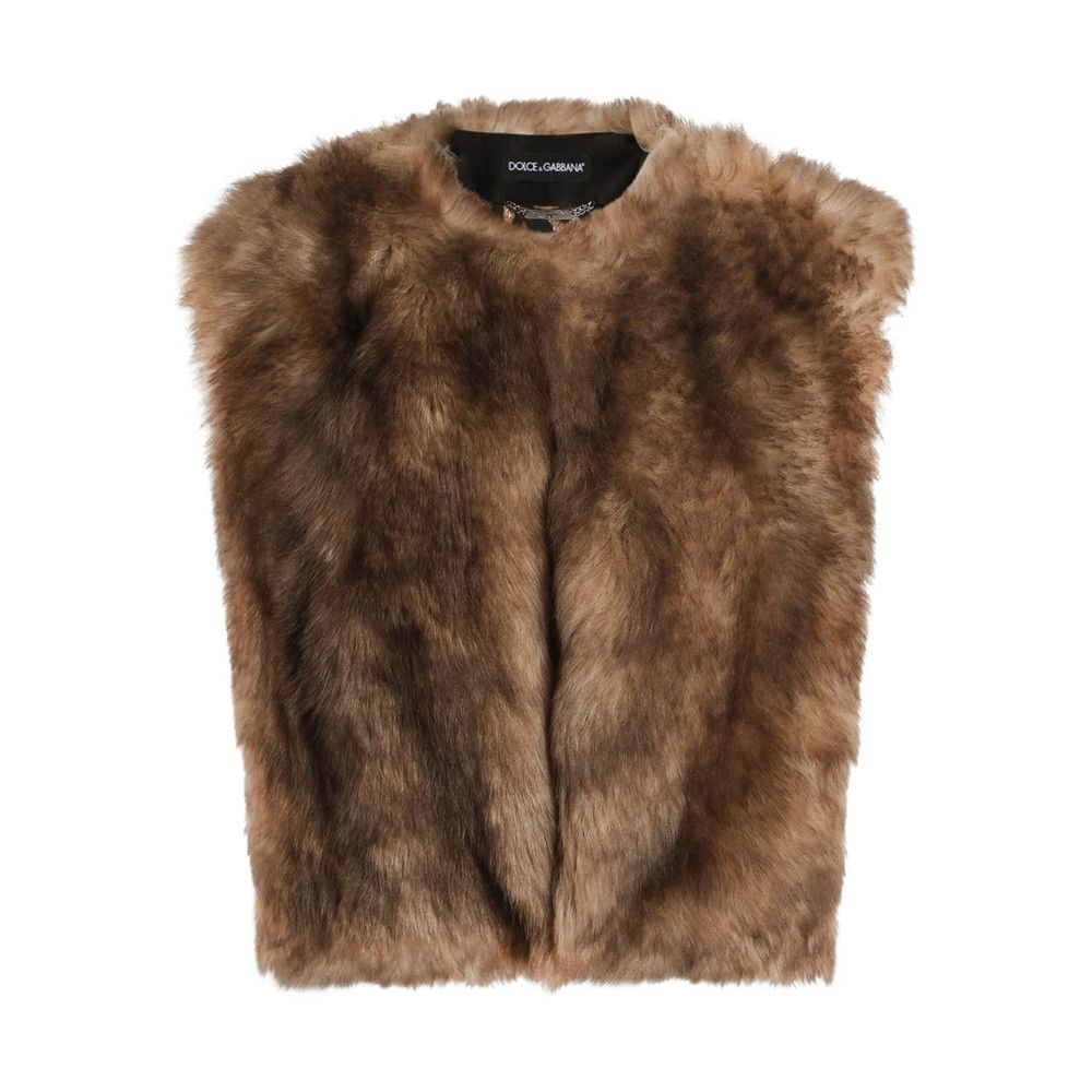 Dolce & Gabbana Dolce & Gabbana BROWN Jackets - Waistcoat & Gilets Size S / US 4 / IT 40 - 1 Thumbnail