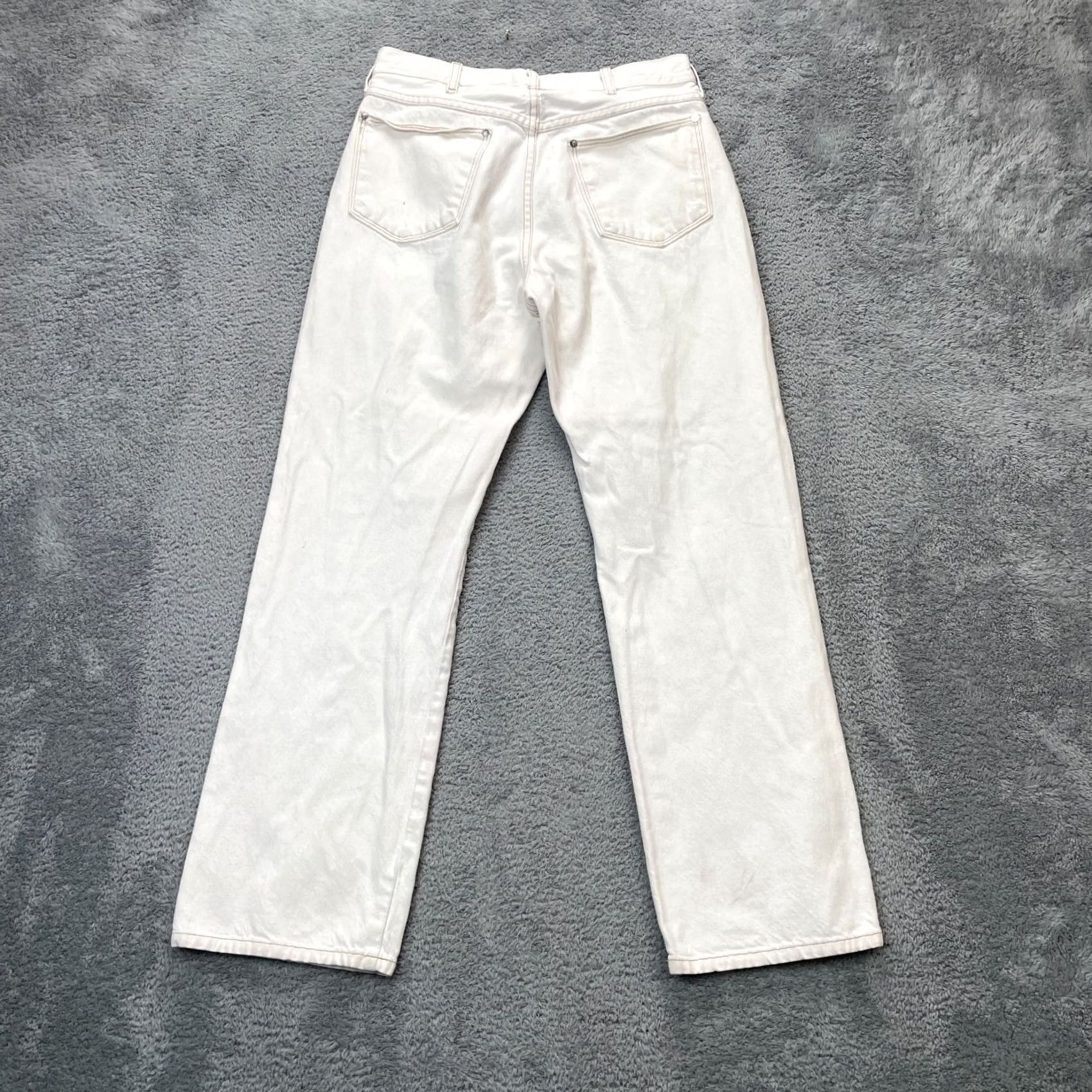 Frame Frame Jeans Womens 29 White Ilona Hamer Straight Leg Denim Cotton Light Wash Jeans Regular 5-Pocket Women Girls Mens Size 30" / US 8 / IT 44 - 2 Thumbnail