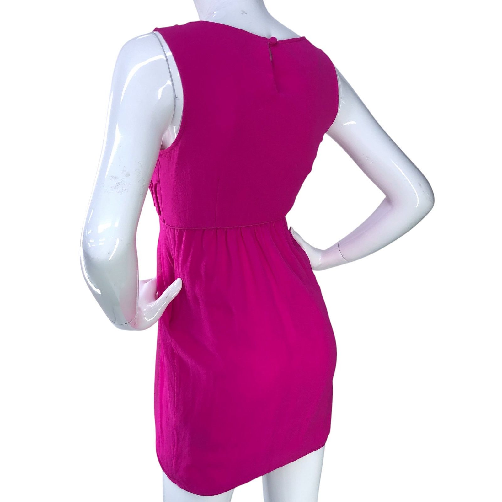 Tibi Tibi Size 4 Dress Sheath Silk Beaded Sleeveless Fuchsia Pink Size S / US 4 / IT 40 - 6 Thumbnail
