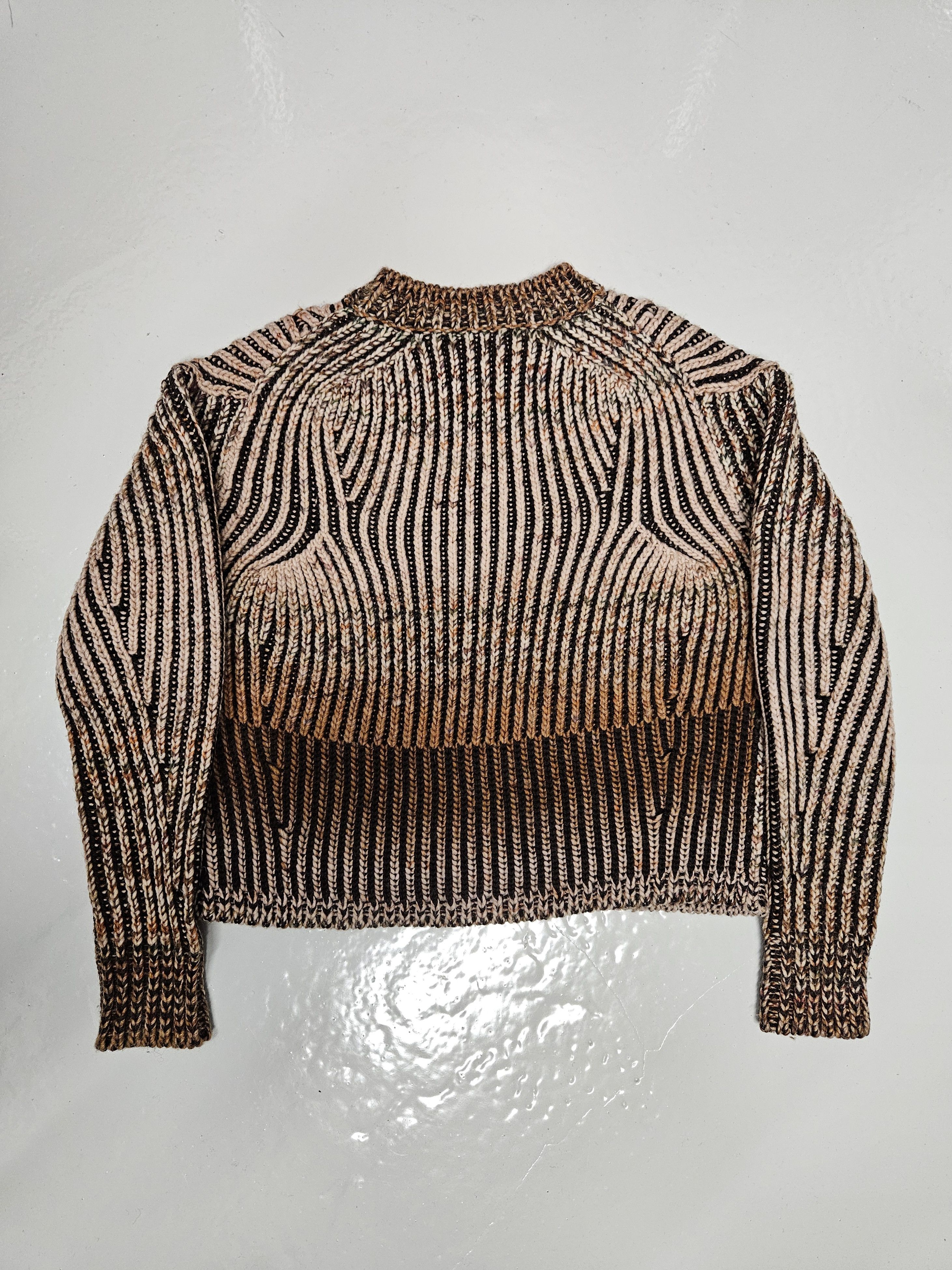 Acne Studios Acne studios cropped gradient striped knit fn-wn-knit000145 Size XXS / US 00 / IT 34 - 2 Thumbnail
