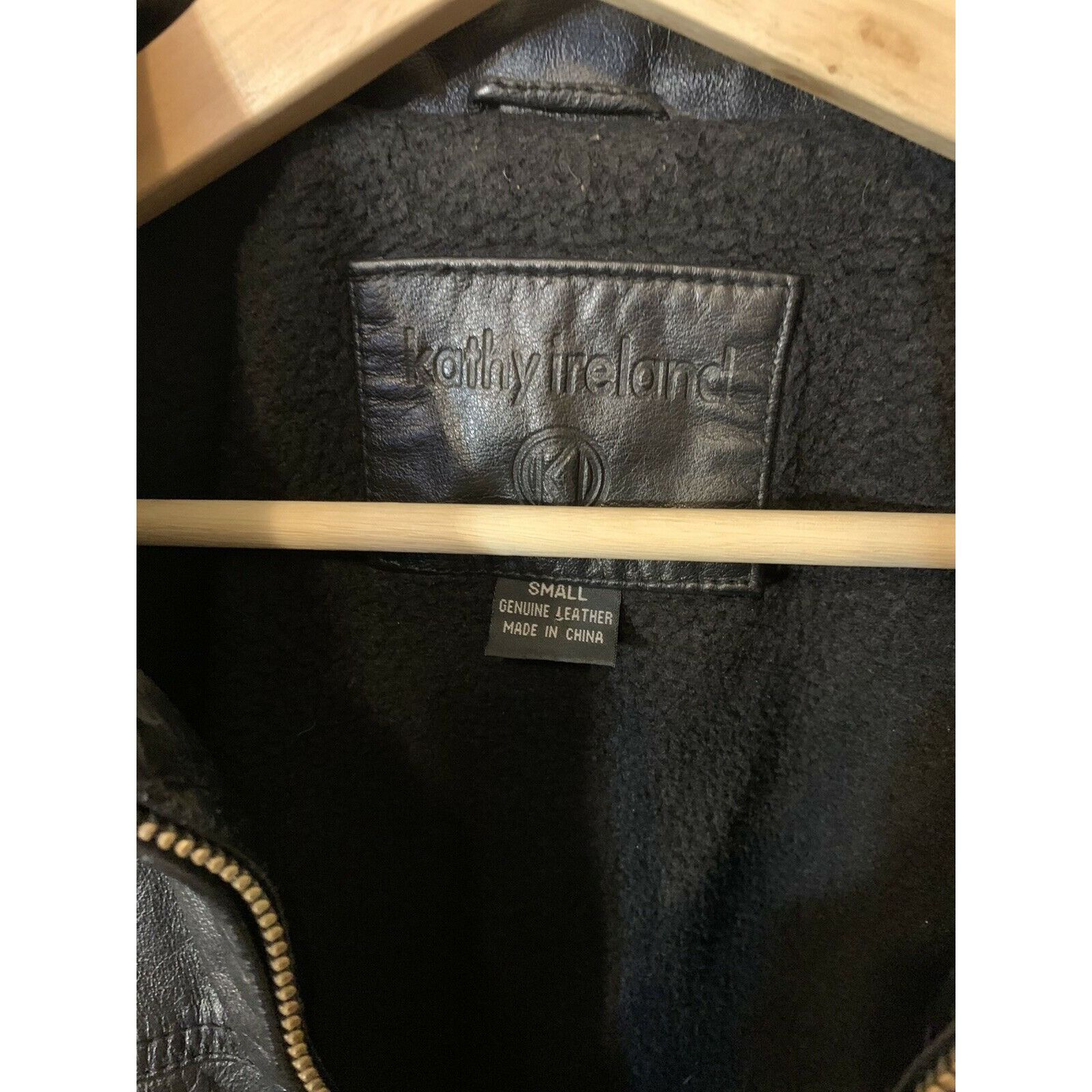Other Kathy Ireland Black Leather Jacket Coat Women's Sz M Size M / US 6-8 / IT 42-44 - 2 Thumbnail
