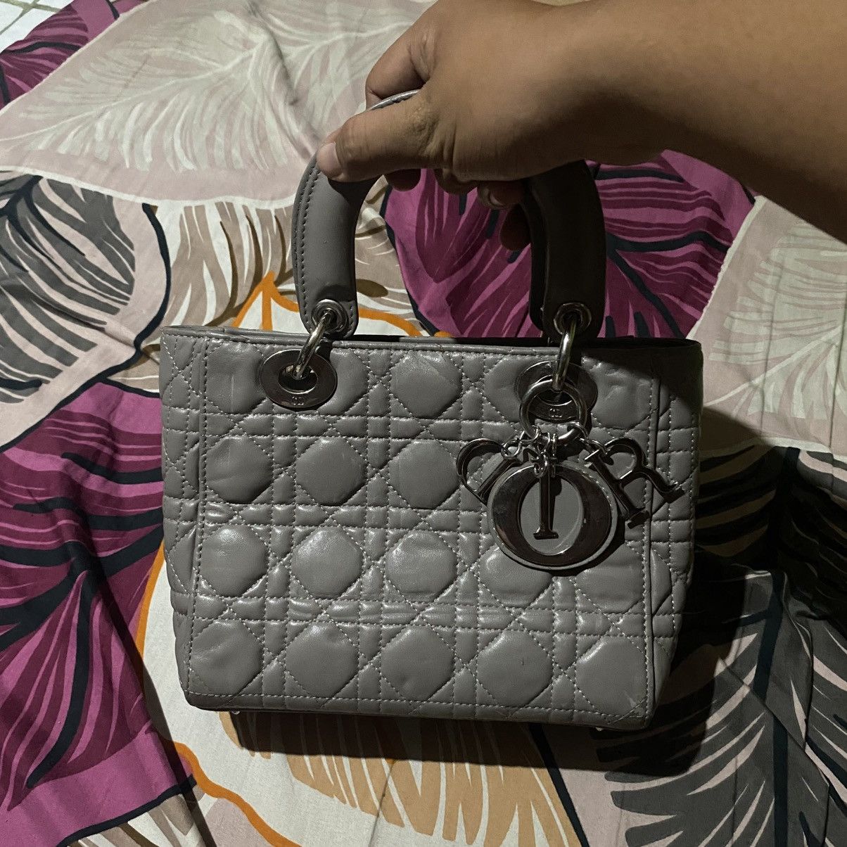 Christian Dior Monsieur Christian Dior Cannage Quilted Lambskin Hand Bag Size ONE SIZE - 2 Thumbnail