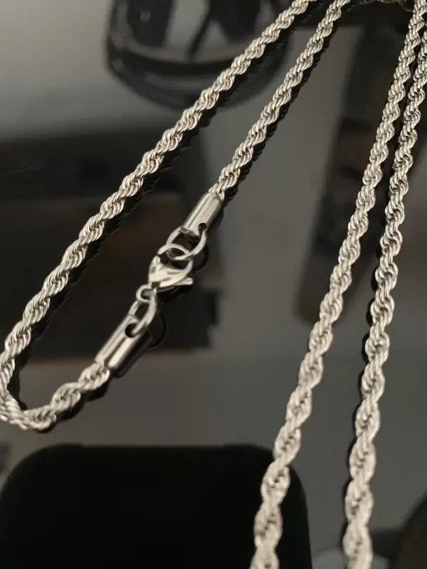 Jewelry Twisted Rope Chain 3mm - 20 inch Size ONE SIZE - 2 Thumbnail