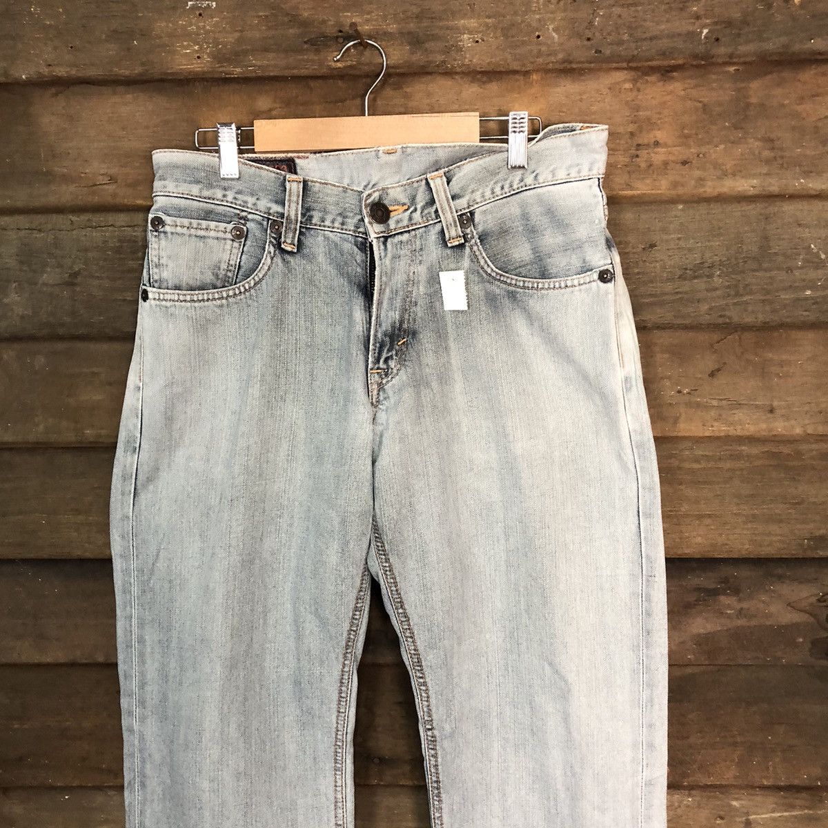 Edwin blue faded distressed ripped vintage Denim Pants #7387