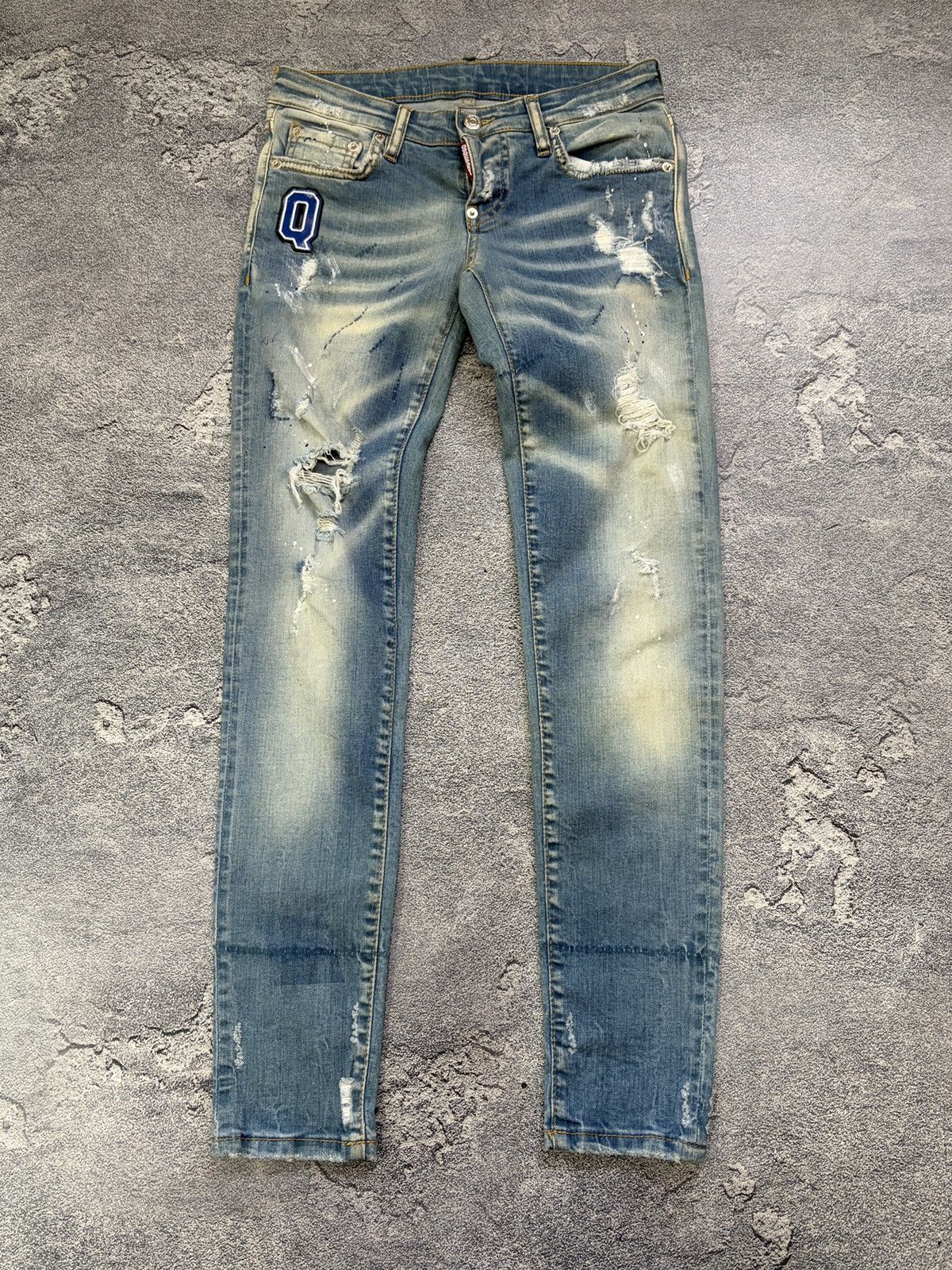 Dsquared2 Dsquared2 Women's Slim Distressed Jeans Blue 36 IT / 0 US Size 25" / US 0 / IT 36 - 1 Thumbnail