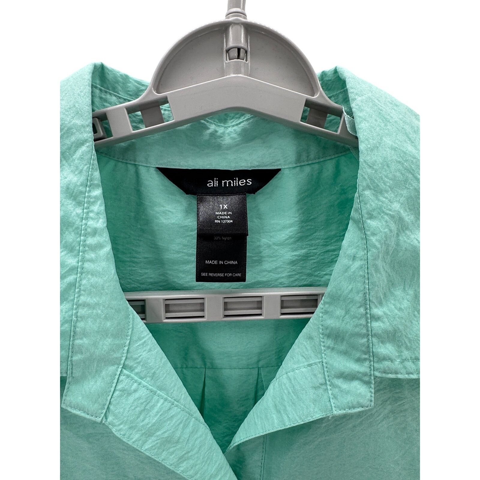 Other Ali Miles sea foam artsy lightweight button-down top size XL Size XL / US 12-14 / IT 48-50 - 3 Thumbnail
