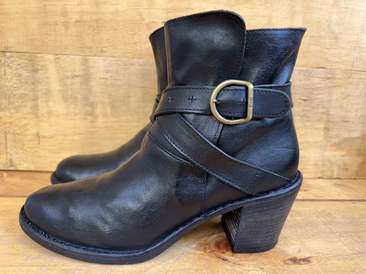 Fiorentini + Baker Fiorentini+Baker leather Buckle Ankle Boots Heel Booties Size US 10 / IT 40 - 4 Thumbnail
