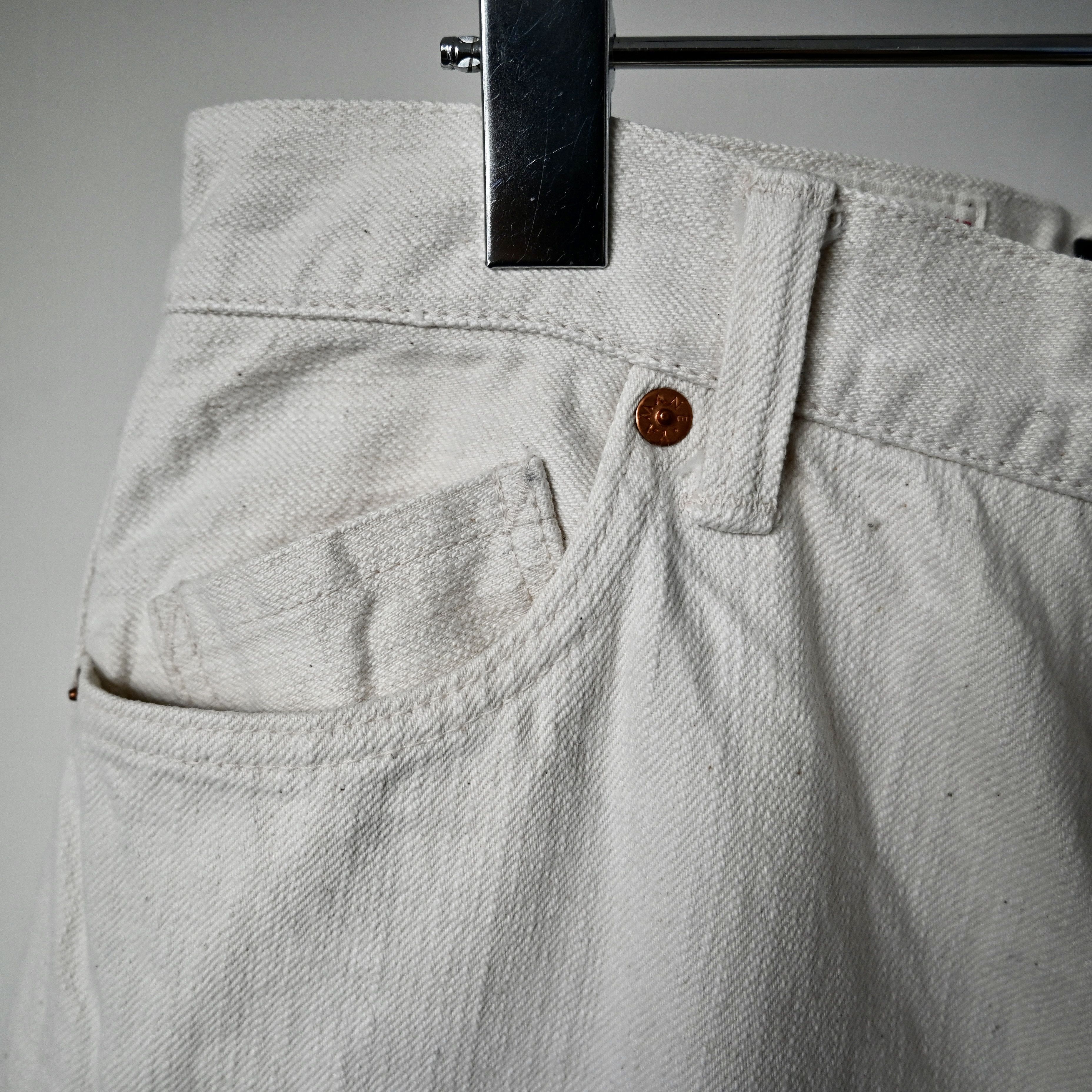 Evisu Hidehiko Yamane by Evisu white slub denim jeans Size US 33 - 15 Thumbnail