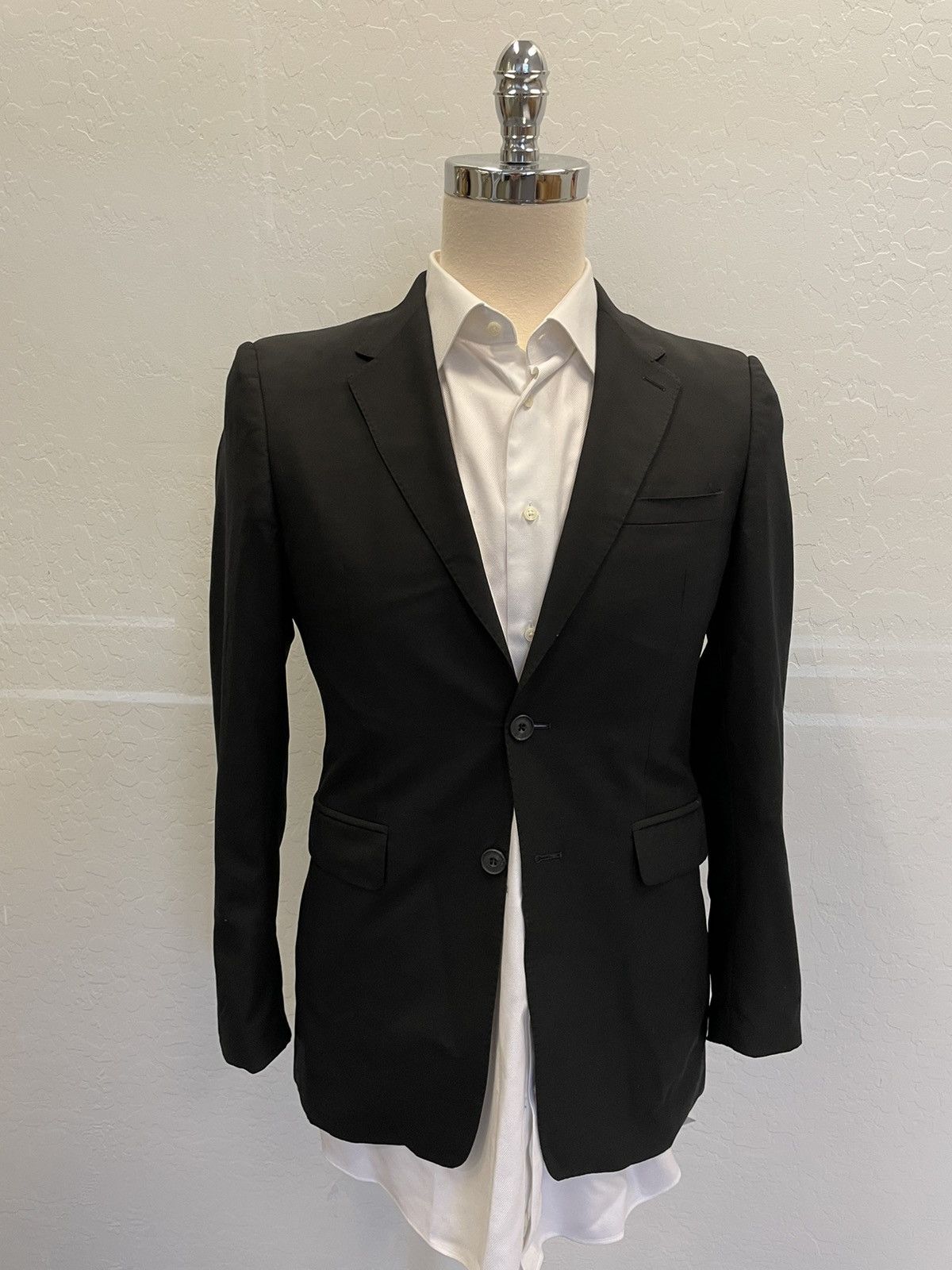 Burberry Slim Tailored Wool Suit Jacket Size 38R - 2 Thumbnail