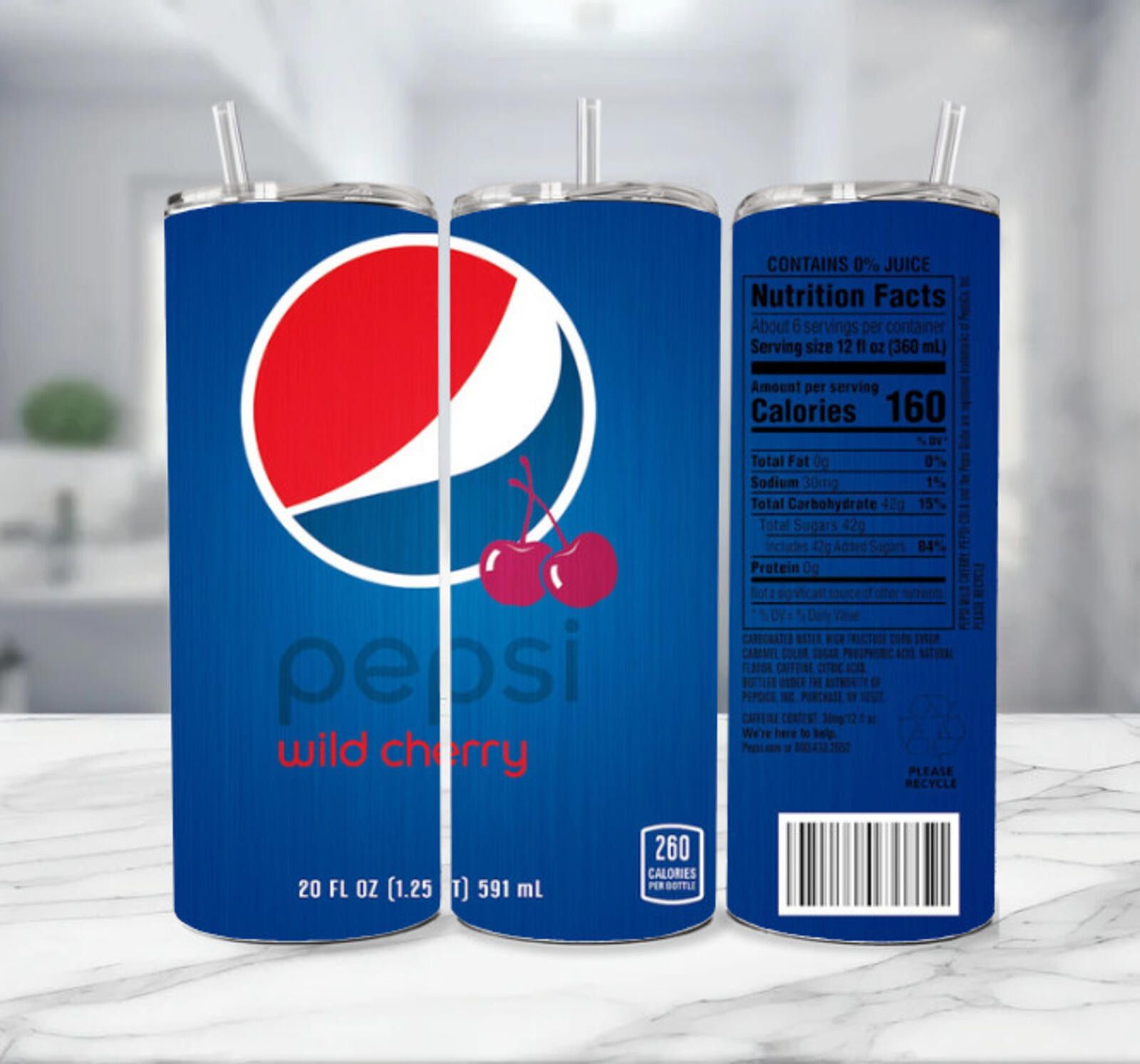 Other Pepsi Wild Cherry Drink Stainless Steel Tumbler (20 fl Oz) Size ONE SIZE - 1 Thumbnail