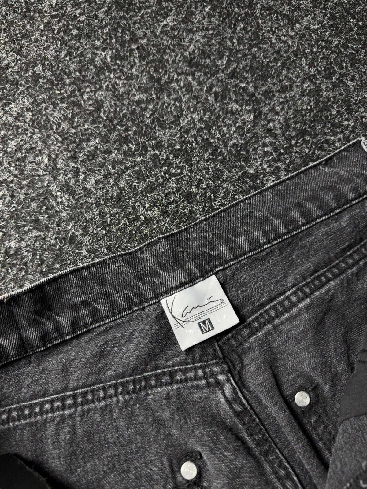 Karl Kani Vintage Karl Kani Carpenter SK8 00s Denim Jeans Black 90s Size US 31 - 11 Thumbnail