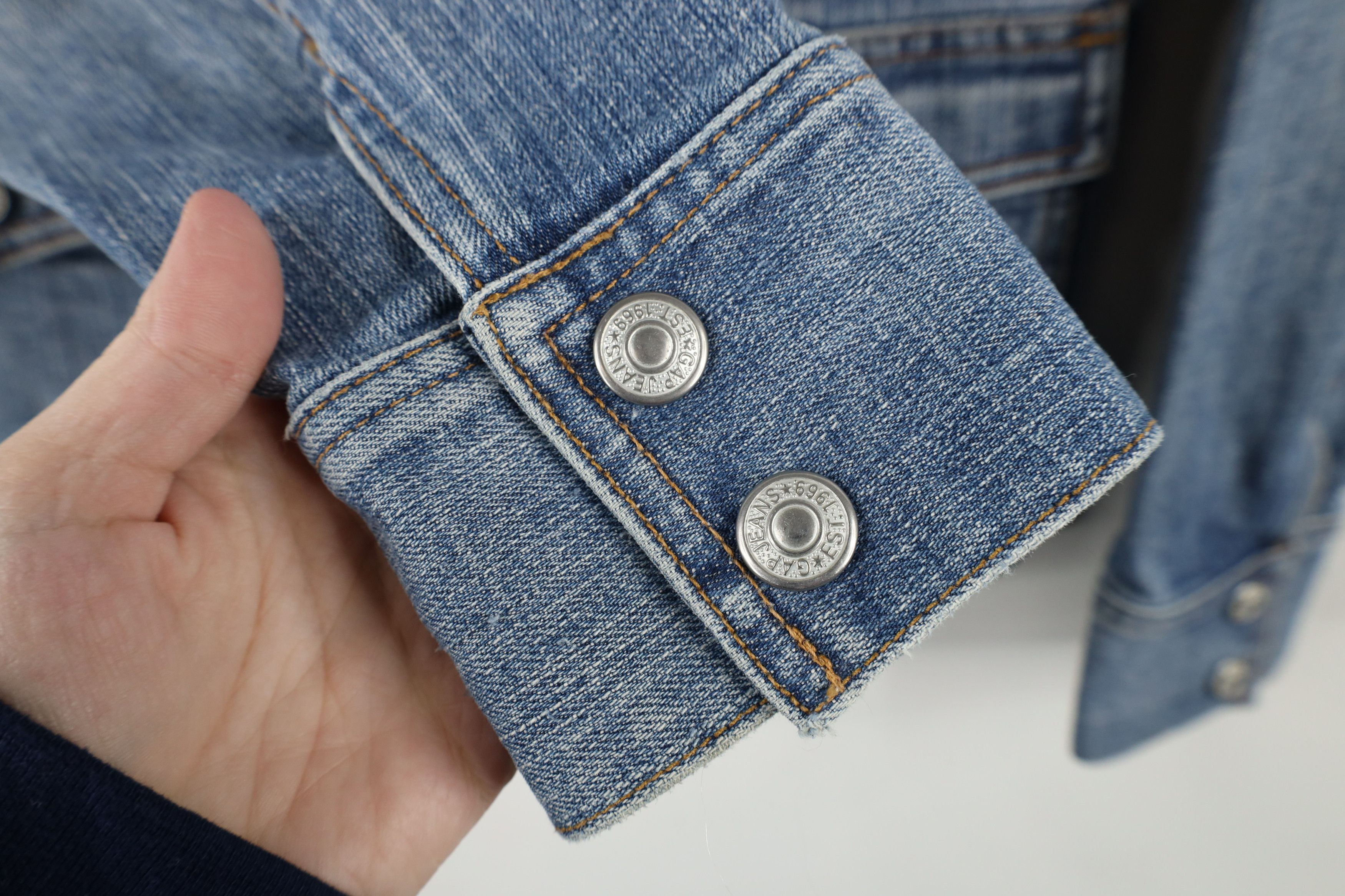 Gap × Vintage Vintage Y2K 2003 Gap Stretch Denim Western Button Jacket Size S / US 4 / IT 40 - 6 Thumbnail