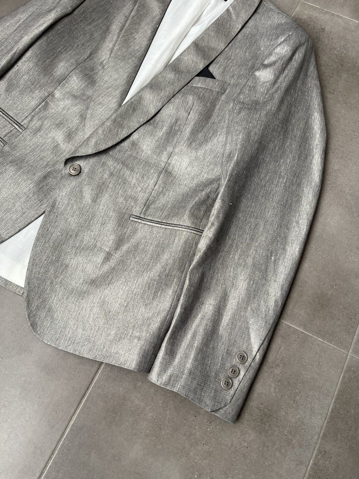 DRYKORN !DS! SS23 Drykorn Foil Gray Blazer Jacket Size US M / EU 48-50 / 2 - 5 Thumbnail