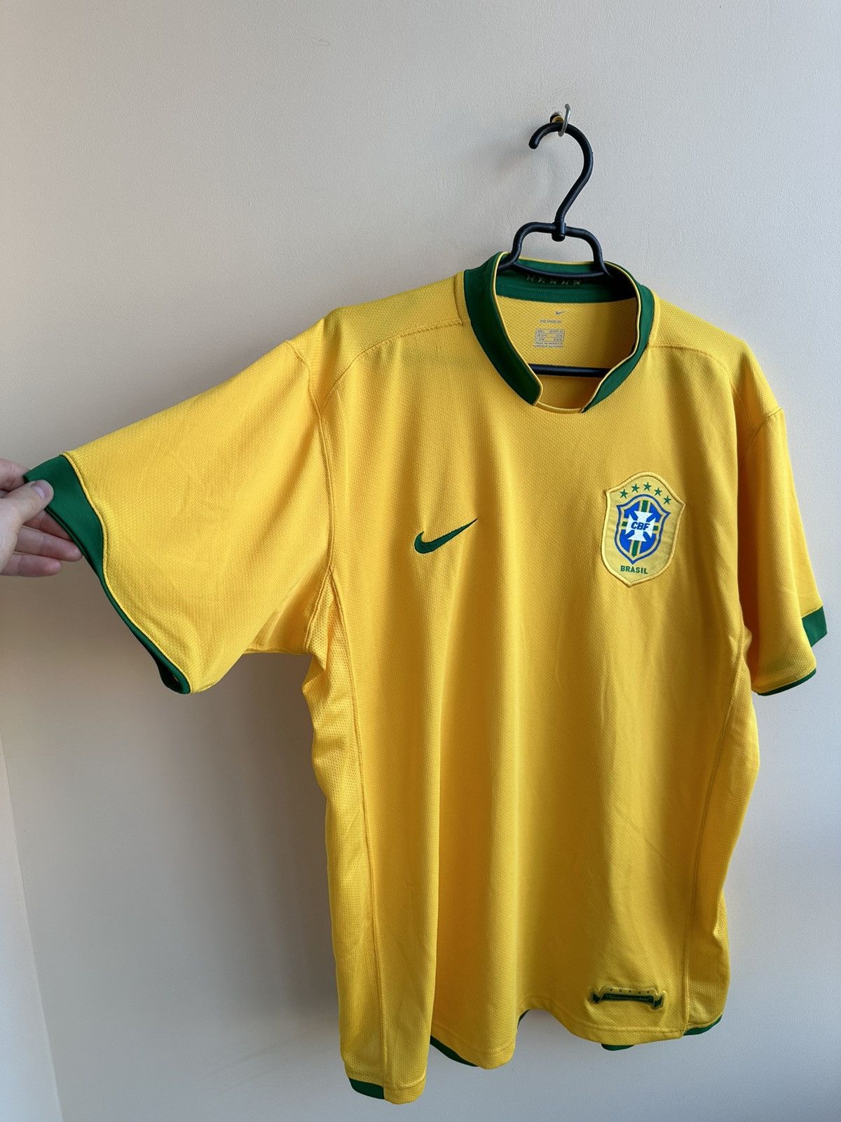 Nike × Vintage Brazil Home Football Shirt Nike Vintage Soccer Jersey Size US L / EU 52-54 / 3 - 3 Thumbnail