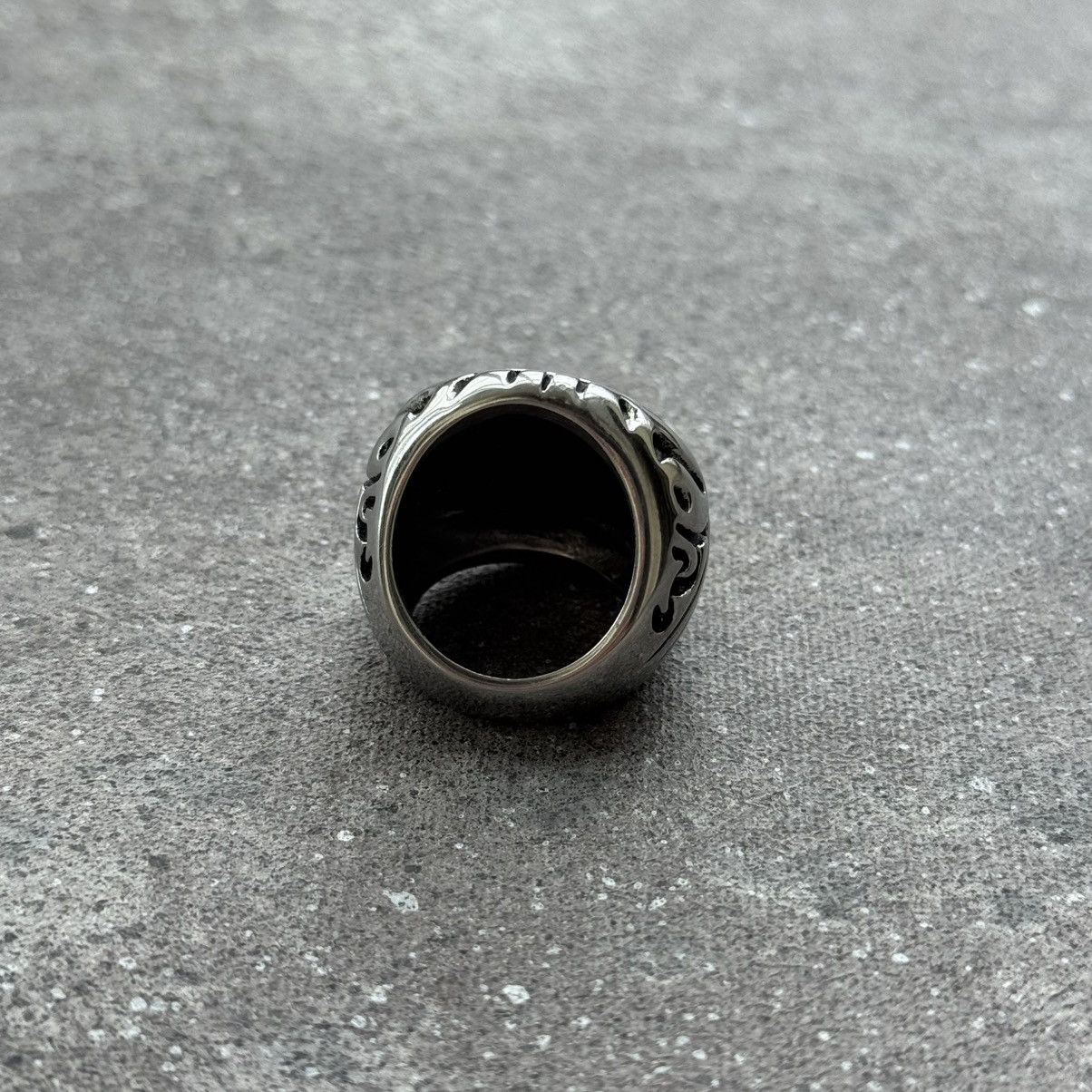 20471120 Skull Vintage Men’s Gothic Big Silver Ring Size ONE SIZE - 6 Thumbnail
