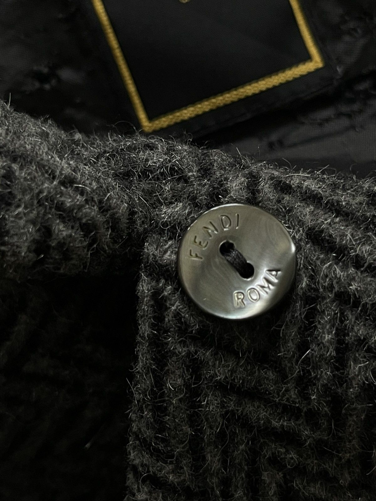 Fendi 90s Fendi Herringbone Alpaca Mohair Long Coat Size US L / EU 52-54 / 3 - 18 Thumbnail