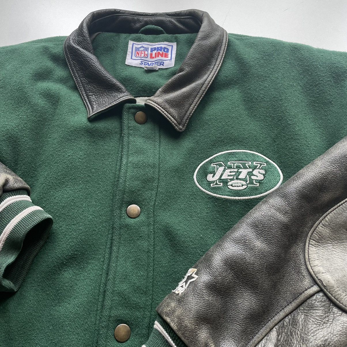NFL × Starter × Vintage Vintage 90s New York Jets NFL Starter Varsity Jacket Rare XL Size US XL / EU 56 / 4 - 2 Thumbnail