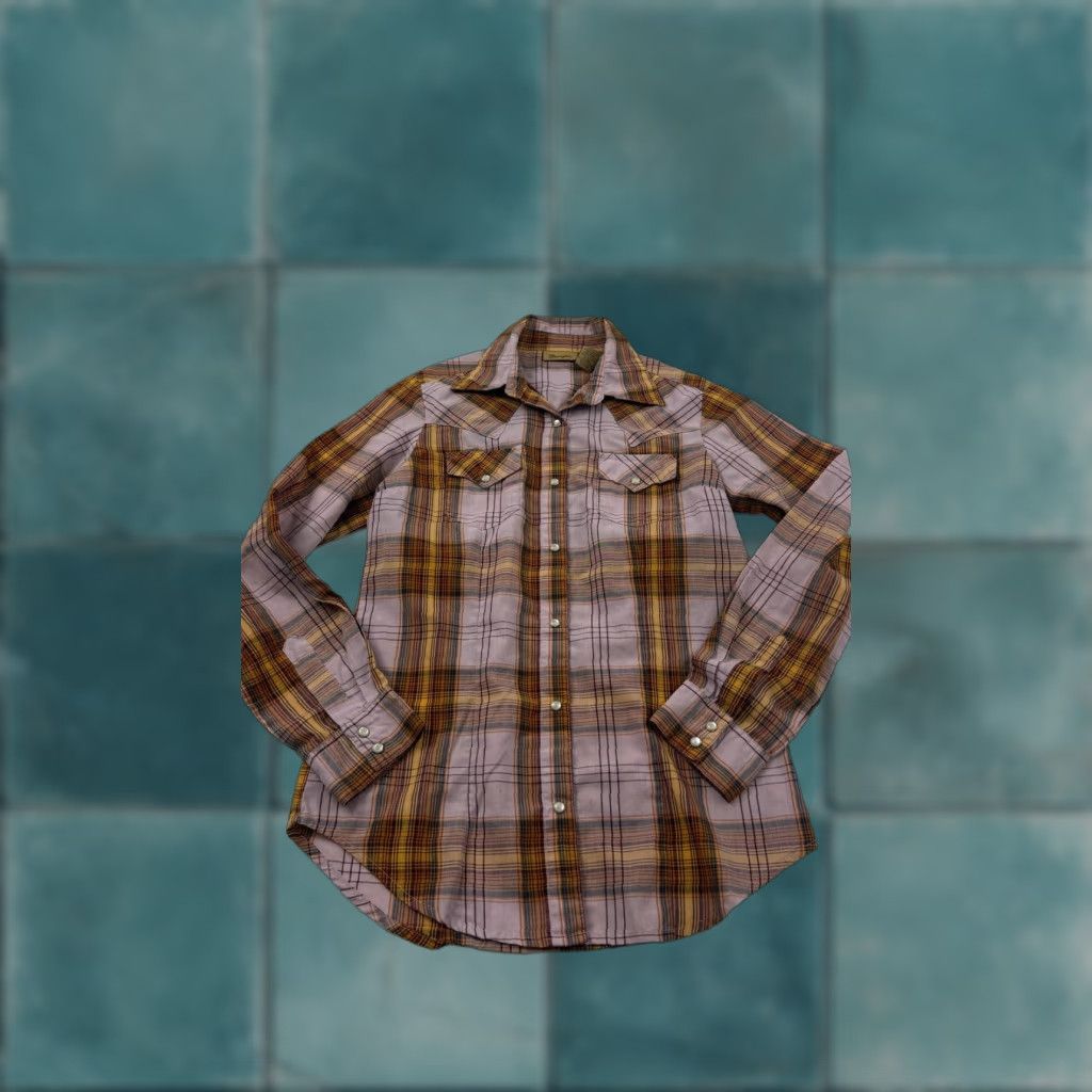 Wrangler Wrangler Shirt Womens XS Multicolor Plaid Western Snap Front Long Sleeve Size XS / US 0-2 / IT 36-38 - 1 Thumbnail