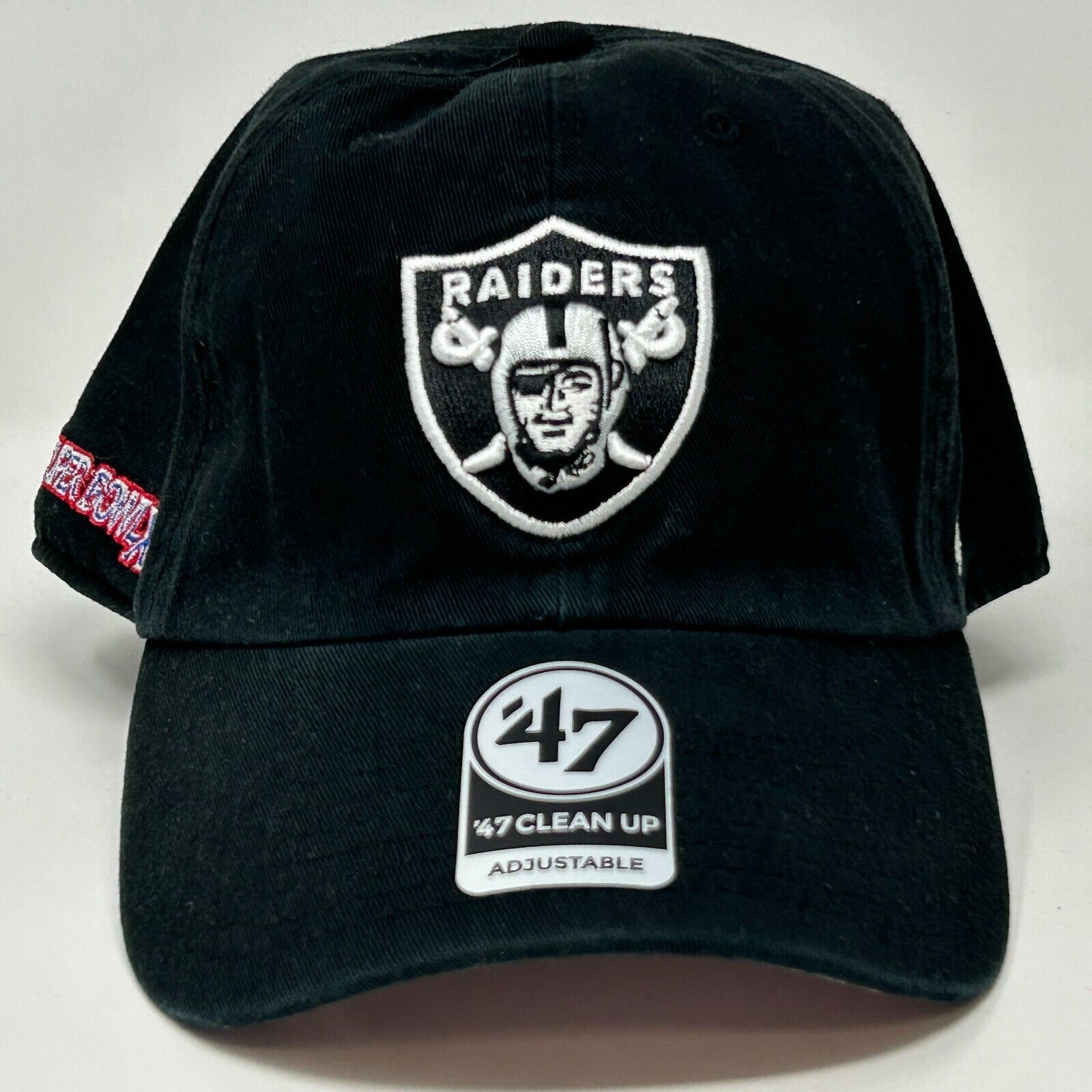 47 Las Vegas Raiders Dad Hat Baseball Cap Super Bowl XI Black Size ONE SIZE - 9 Thumbnail