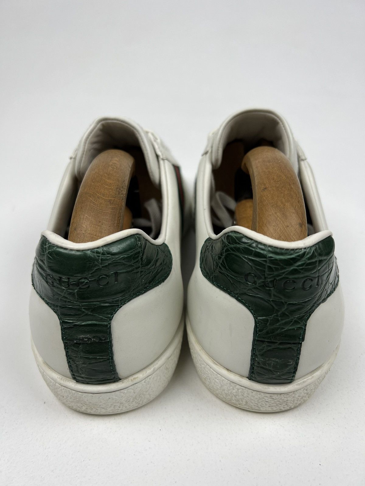 Gucci GUCCI Sneakers Low Top Leather Shoes ACE Web Stripe White Size US 9.5 / EU 42-43 - 8 Thumbnail