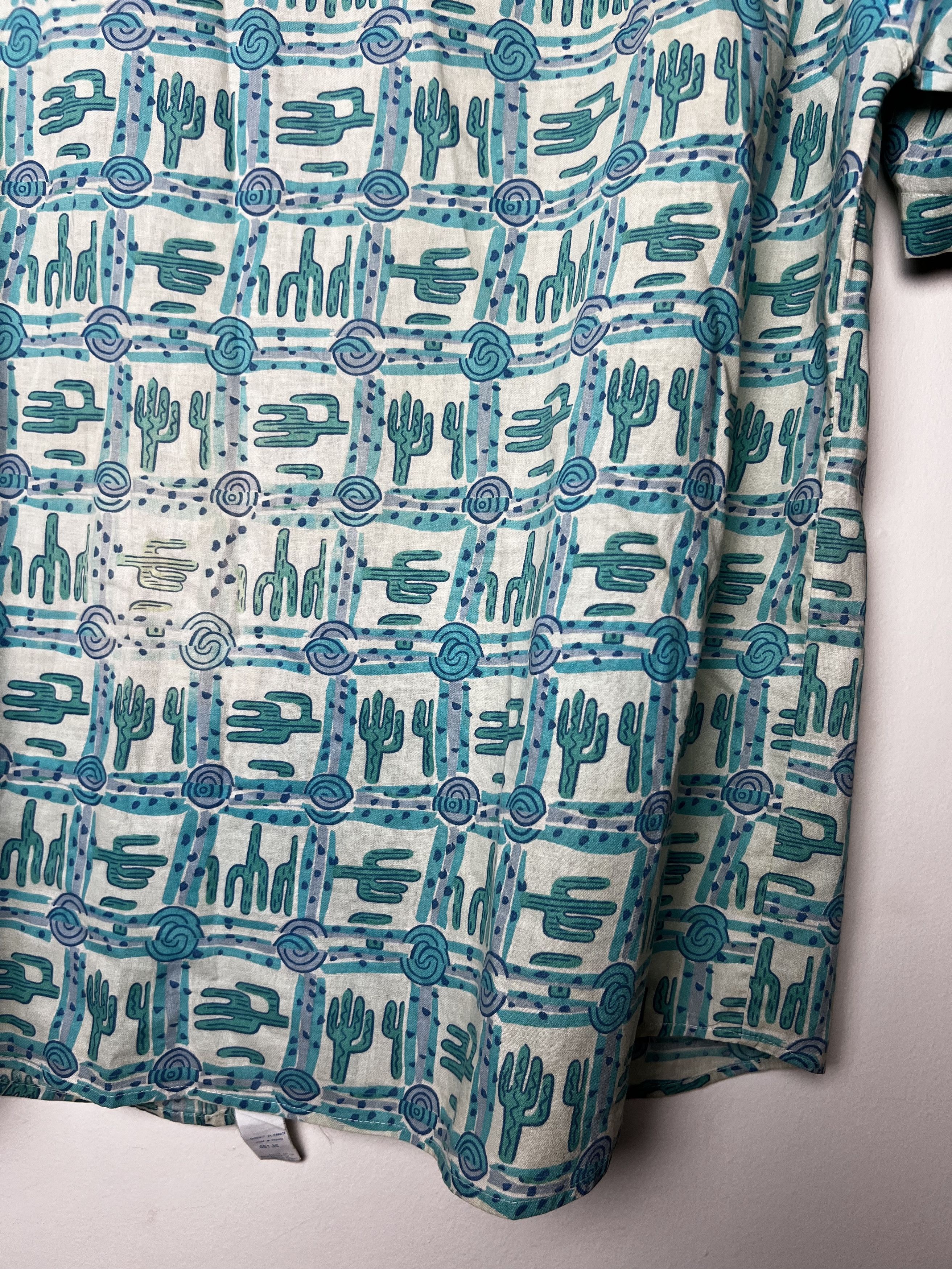 Vintage Vintage 1990's New Man Cactus Short Sleeve Button Up Shirt Size US L / EU 52-54 / 3 - 15 Thumbnail
