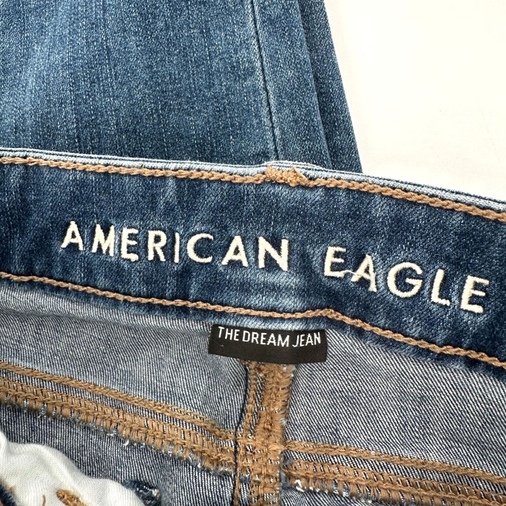 Vintage VINTAGE? No. American Eagle The Dream Jean Womens 00 Regular Blue Distressed Skinny High Rise Size 24" / US 00 / IT 34 - 2 Thumbnail
