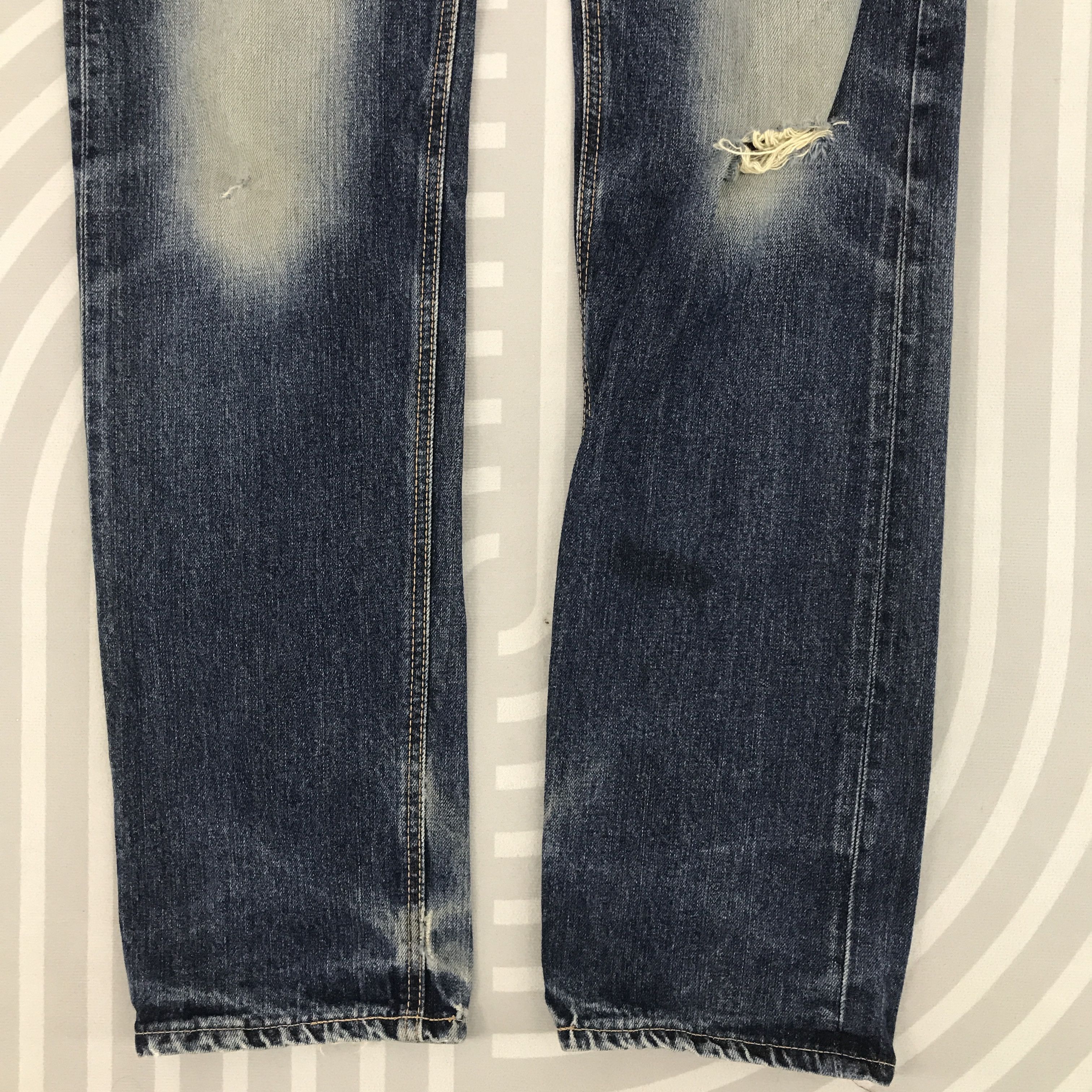 Edwin × Vintage Vintage Japan design Edwin Distressed Denim pants Size US 30 / EU 46 - 3 Thumbnail