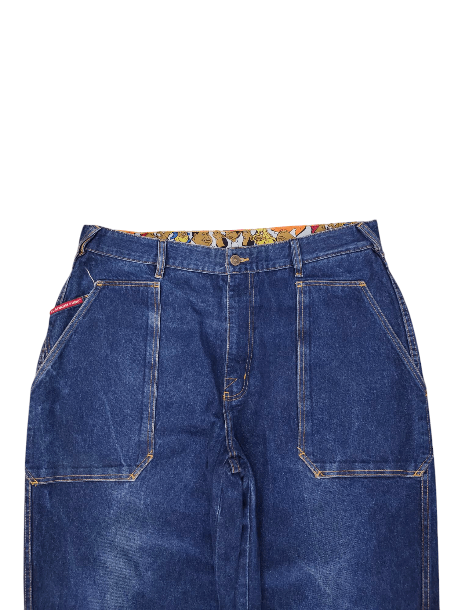 Fubu Baggy Jeans Fubu Fat Albert Embroidered Denim Wide Leg Size US 39 - 9 Thumbnail