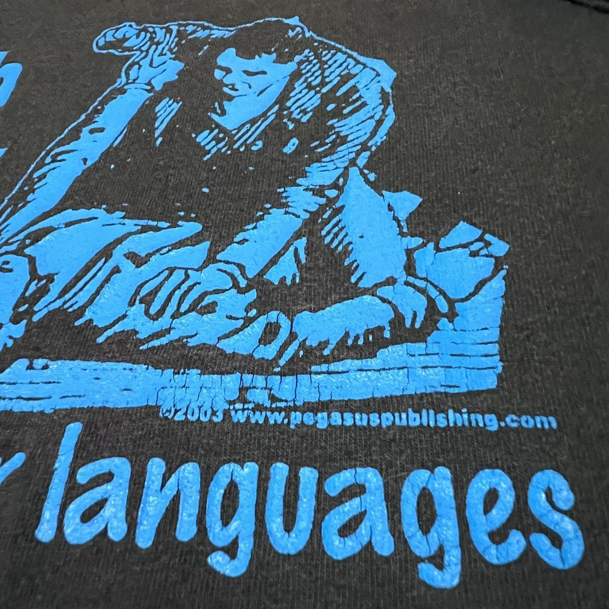 Vintage Vtg. English doesn't borrow from other languages Tee Faded Size US XXL / EU 58 / 5 - 3 Thumbnail