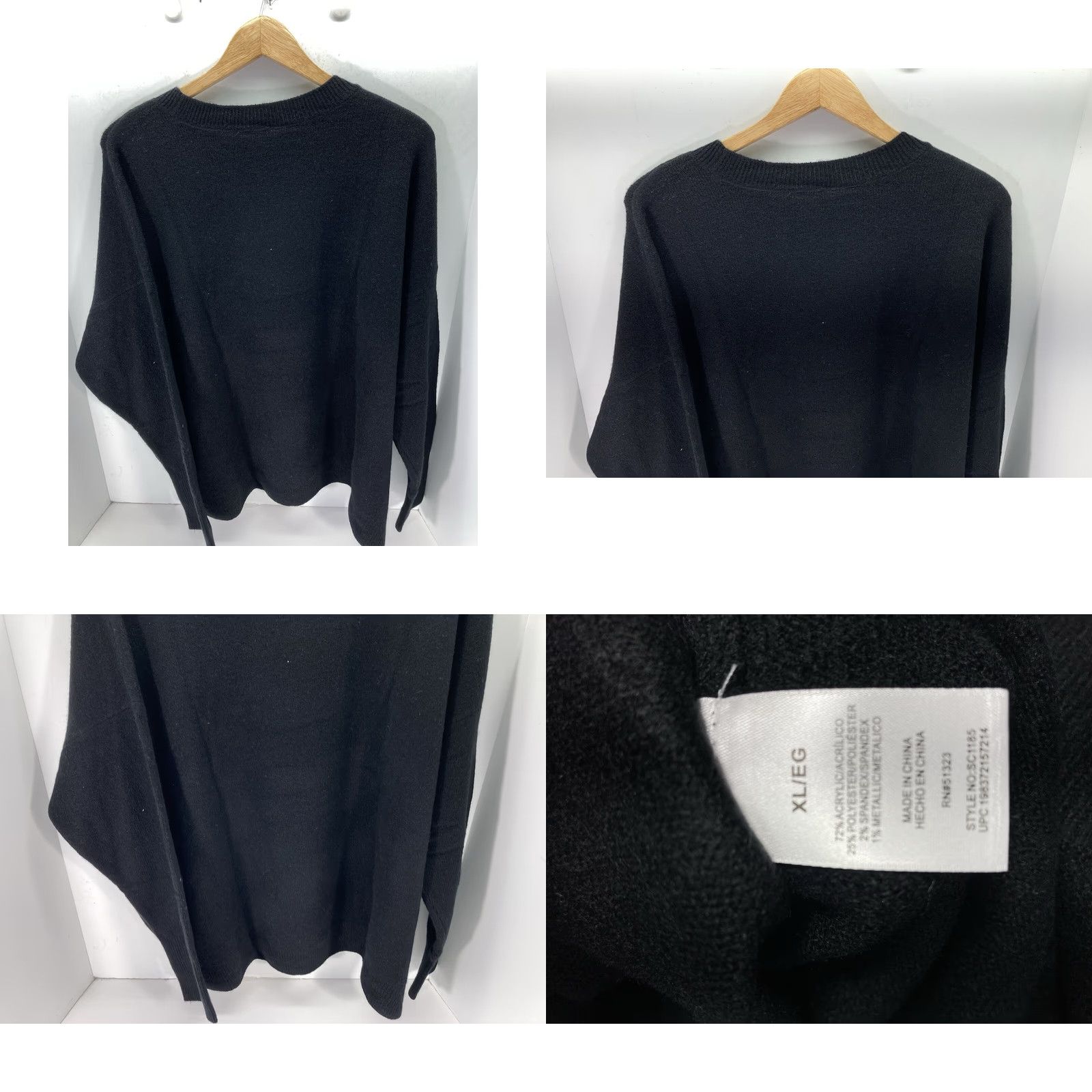 Vince Camuto Vince Camuto Sweater Women XL Black Halloween Pullover NWT Bad Witch Wicked Crew Neck Simulated Acrylic Polyester Spandex Shirt Size XL / US 12-14 / IT 48-50 - 8 Thumbnail