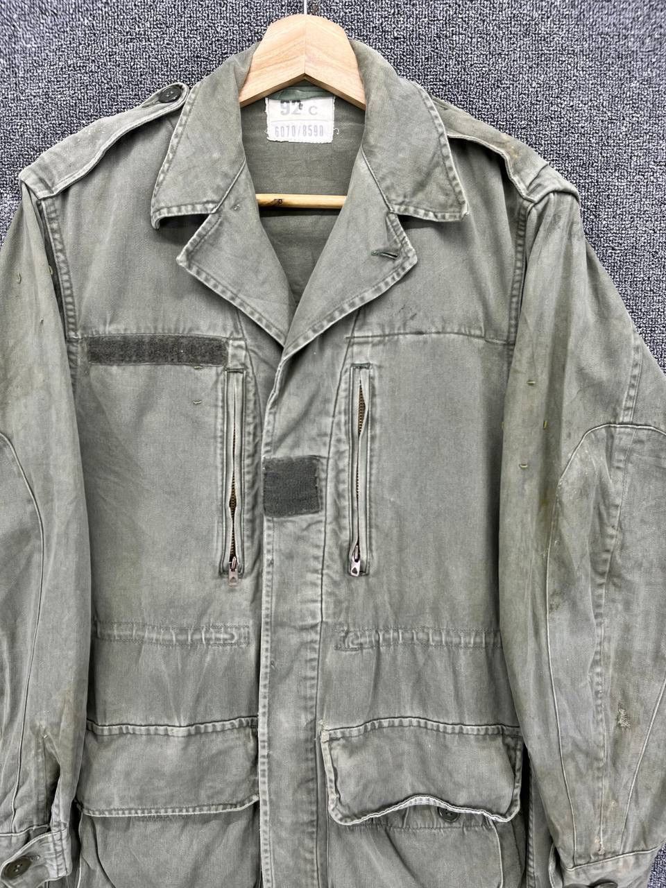 Vintage Vintage 70's Warein Flers French Army Khaki Combat Jacket Size US M / EU 48-50 / 2 - 4 Thumbnail