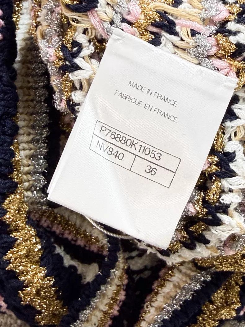 Chanel Chanel Gold-plated fine-flashed bow button dress Size XS / US 0-2 / IT 36-38 - 6 Thumbnail