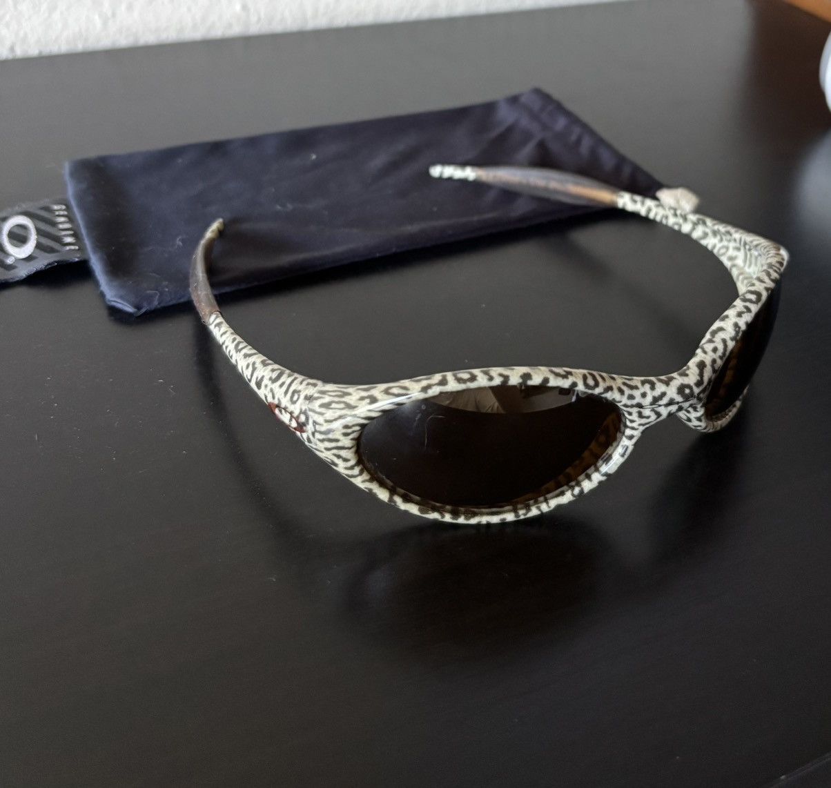 Oakley × Vintage 90s Oakley Cheetah Print Eye Jacket Sunglasses
