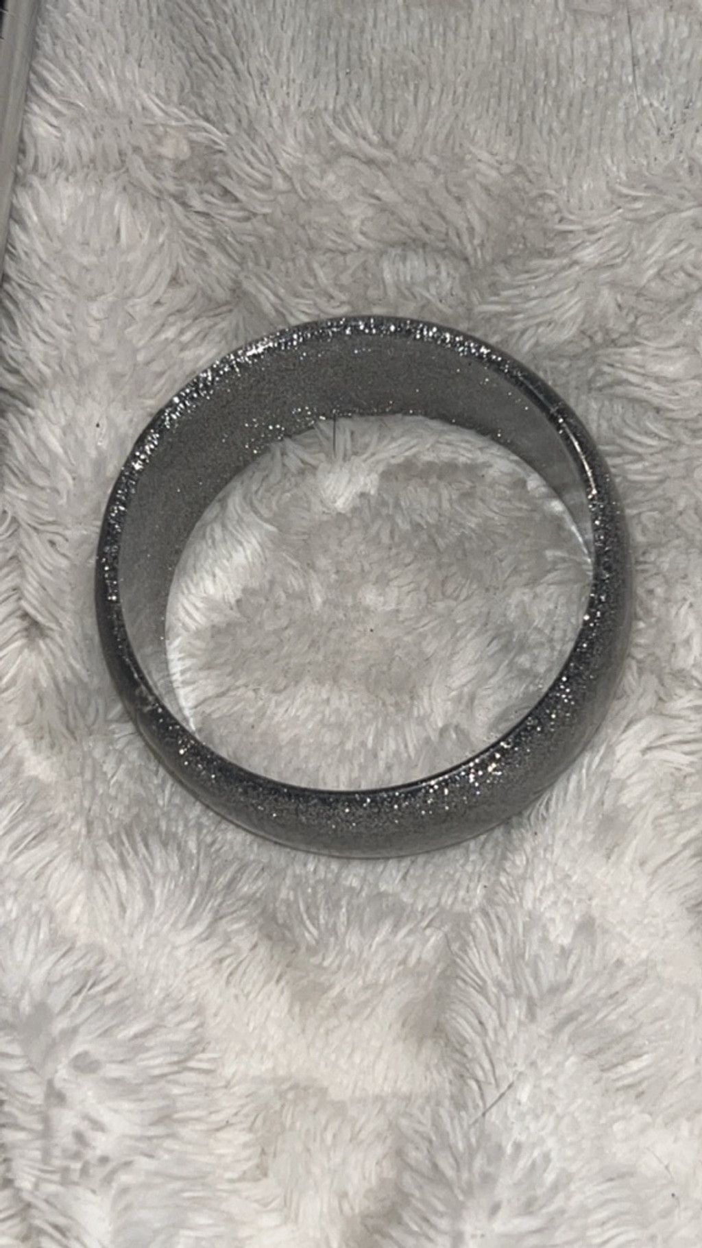 The Unbranded Brand Women's Unbranded Bracelet One Size Silver Glitter Bangle Size ONE SIZE - 2 Thumbnail