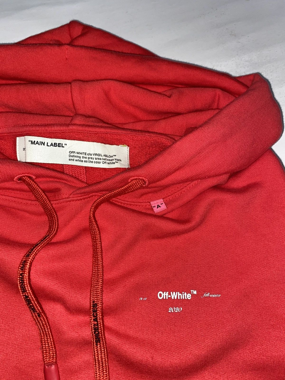 Off-White OFF WHITE FW 19/20 DIAG UNFINISHED SLIM HOODIE Size US S / EU 44-46 / 1 - 6 Thumbnail