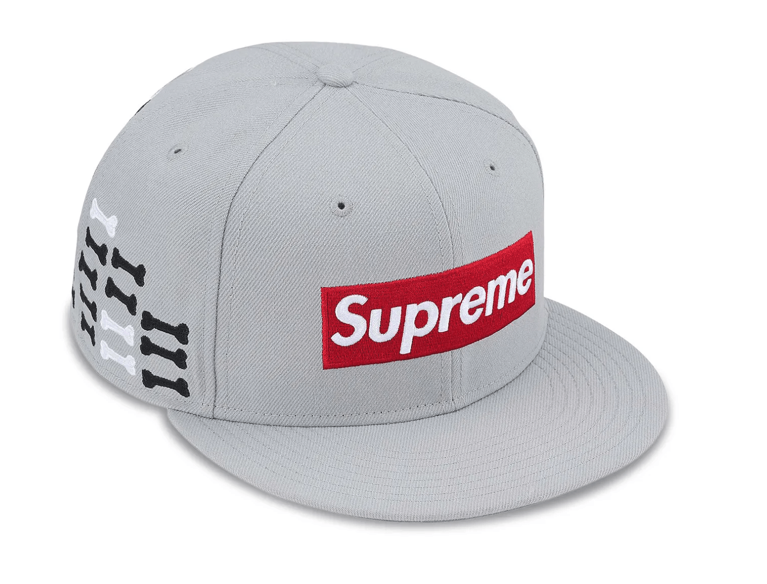 Other Supreme Bones Box Logo New Era 59Fifty Hat Grey 8 Size ONE SIZE - 2 Thumbnail
