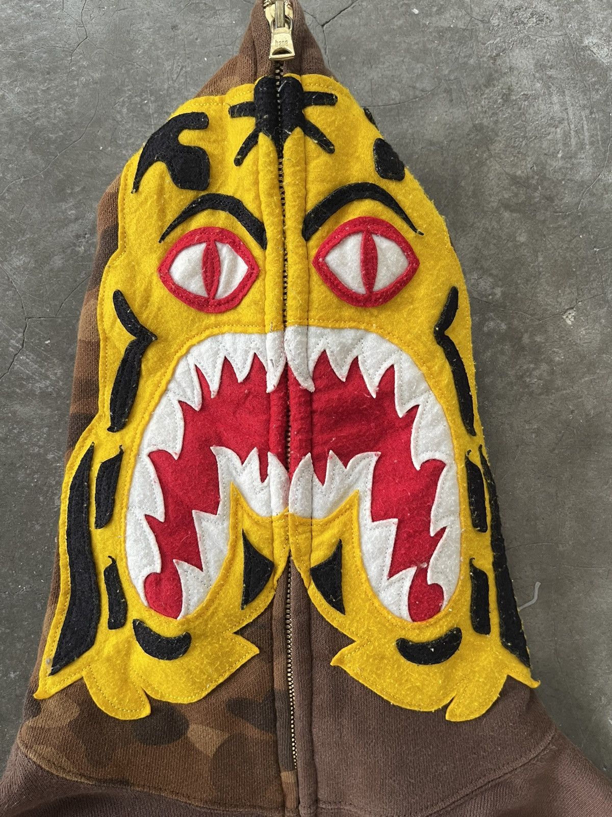 Bape Bape Tiger Full Zip Funthera Militia Brown Hoodie Size S / US 4 / IT 40 - 3 Thumbnail