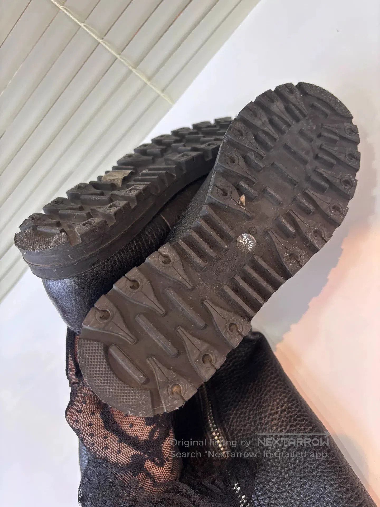 Gucci Gucci Black Leather Long Boots. Size US 4.5 / IT 34.5 - 6 Thumbnail