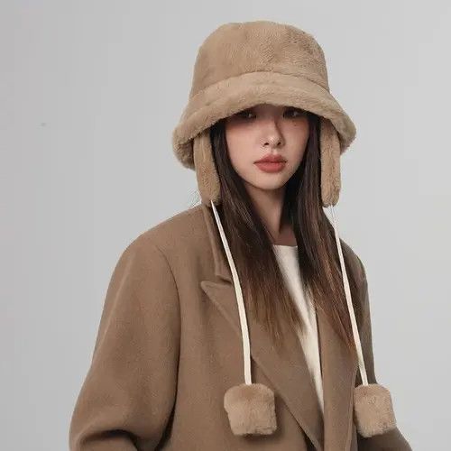 Japanese Brand Faux Fur Plush Bucket Hat Size ONE SIZE - 2 Thumbnail